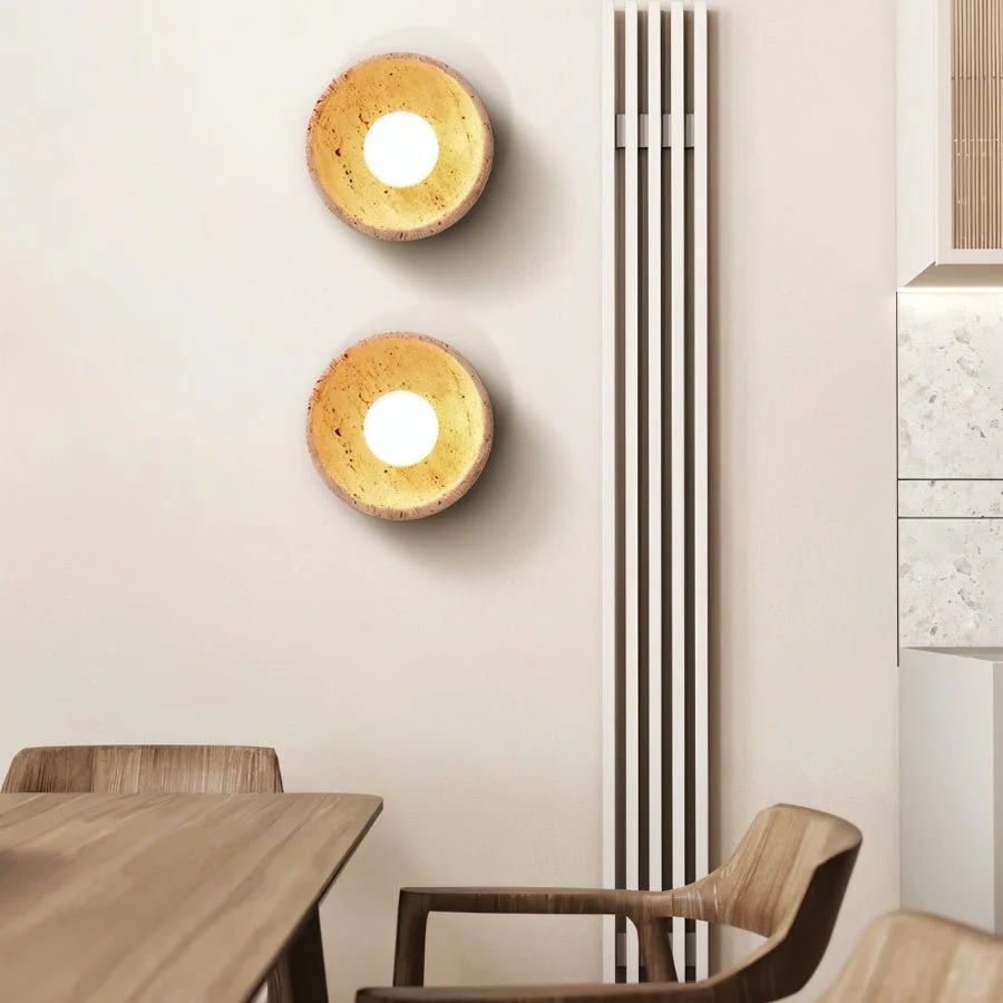 Pulkit Travertine Wall Lamp - Image 3
