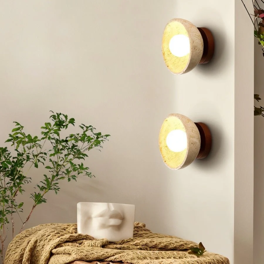 Pulkit Travertine Wall Lamp - Image 4