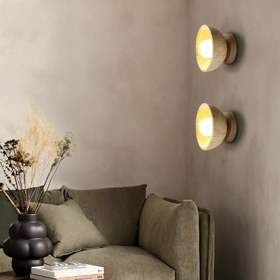 Pulkit Travertine Wall Lamp - Image 6