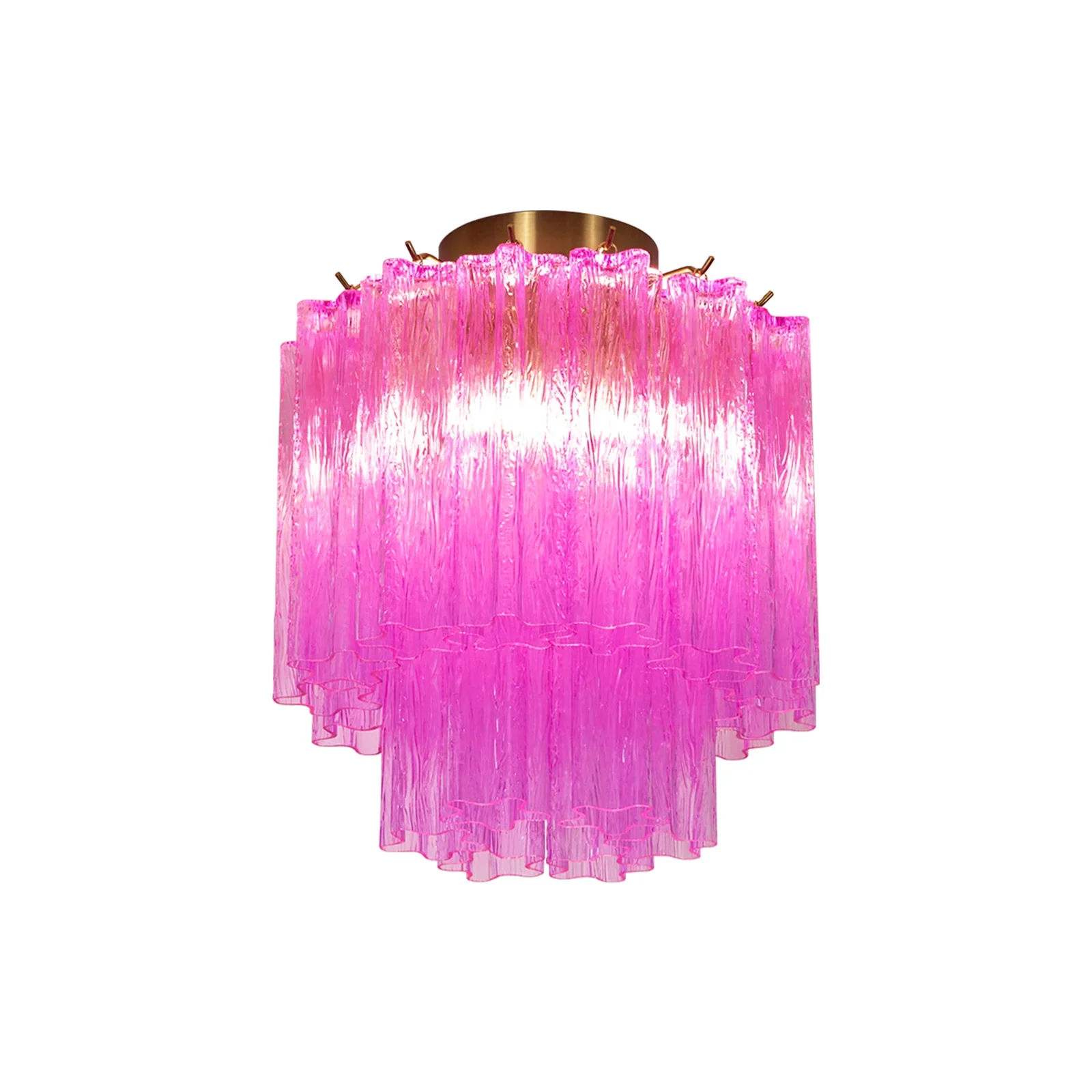 Purple Glass Tubes Murano Ceiling Lamp - Image 12