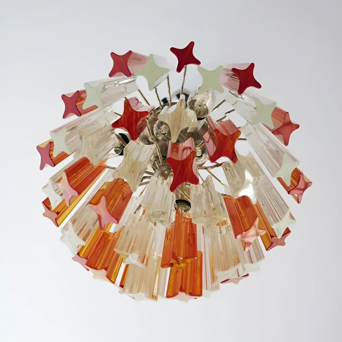 Quadriedri Murano Prisms Amber Transparent Chandelier - Image 14