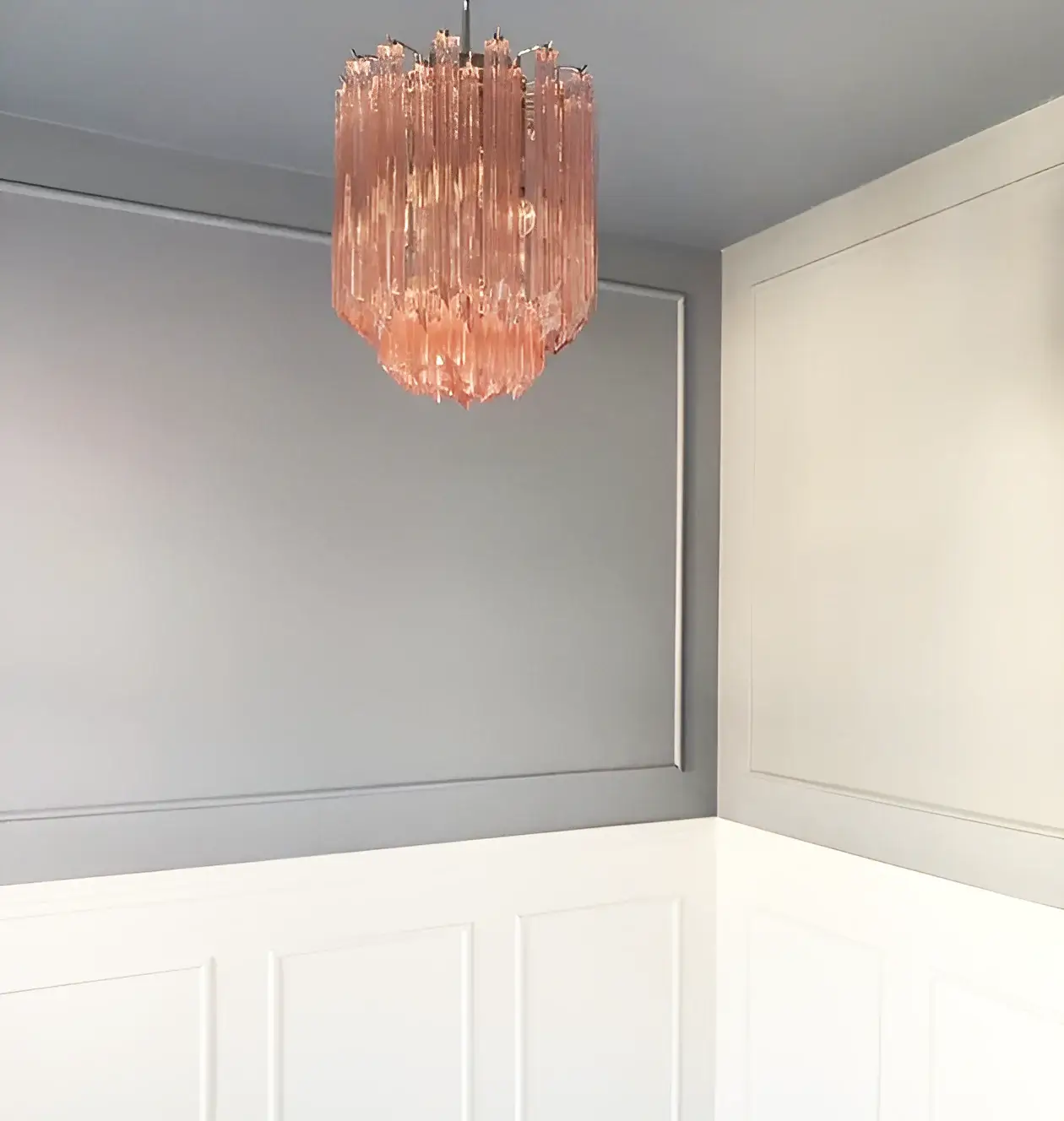 Quadriedri Murano Prisms Pink Chandelier - Image 8