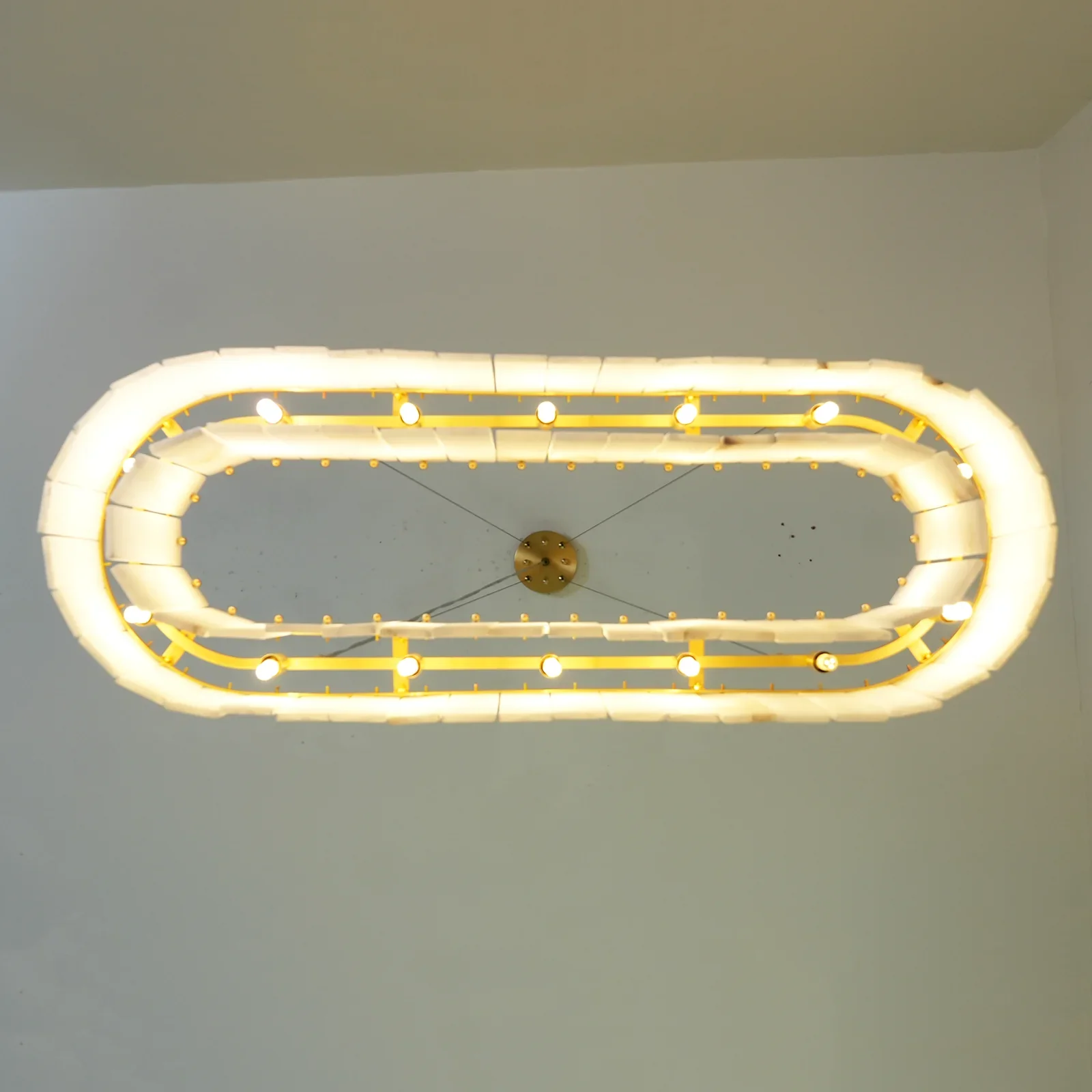 Rectangular Linear Alabaster Chandelier - Image 15