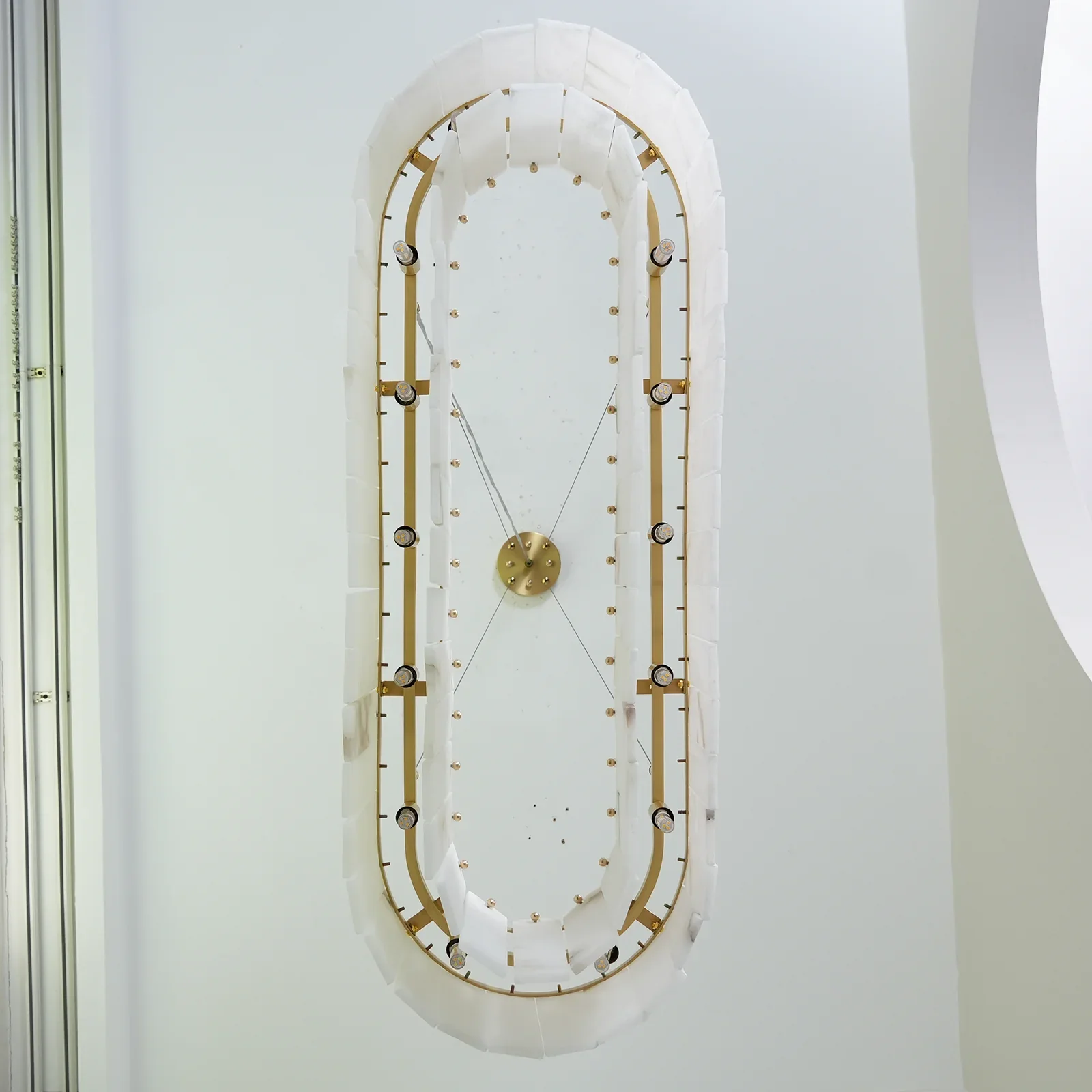 Rectangular Linear Alabaster Chandelier - Image 16