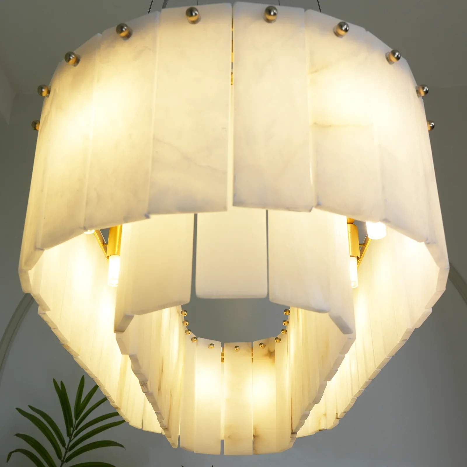Rectangular Linear Alabaster Chandelier - Image 24