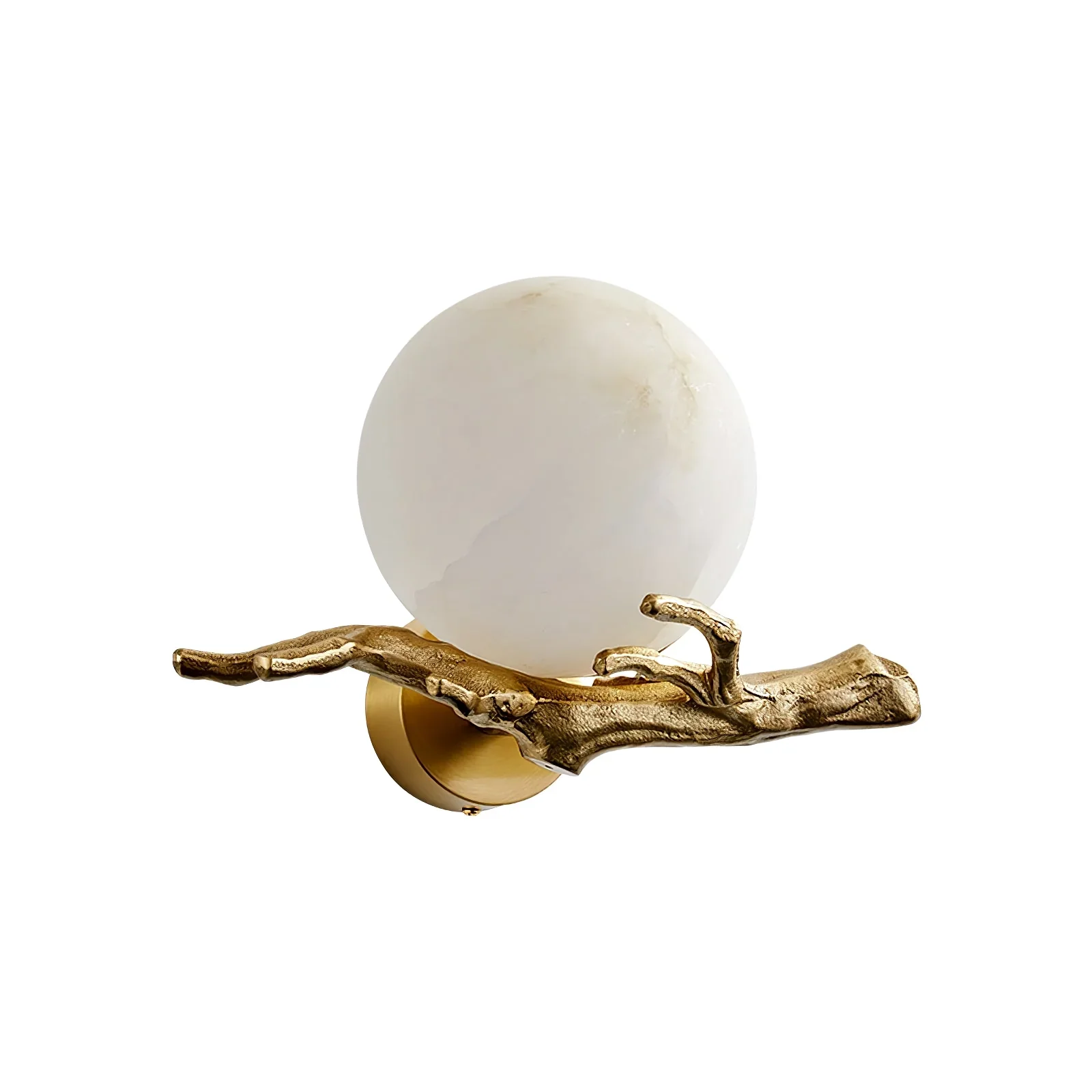 Retro Twigs Round Alabaster Wall Lamp - Image 18