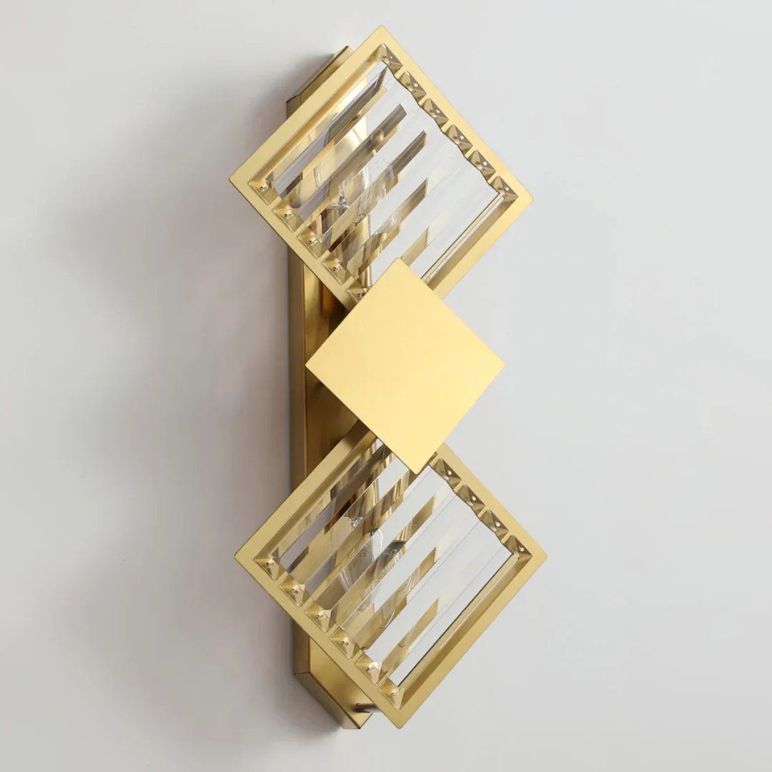 Rhombus Gold Crystal Wall Light - Image 17