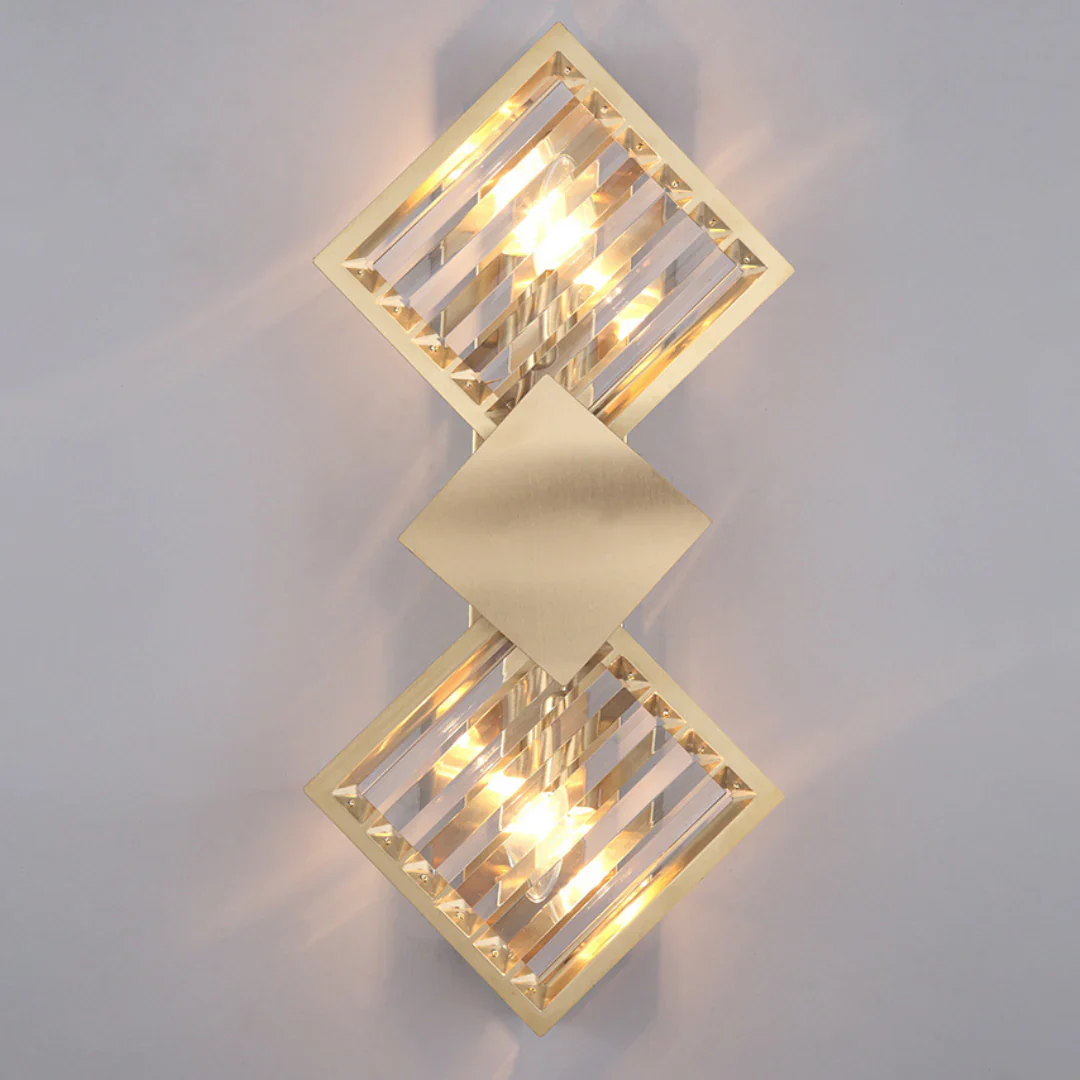 Rhombus Gold Crystal Wall Light - Image 18