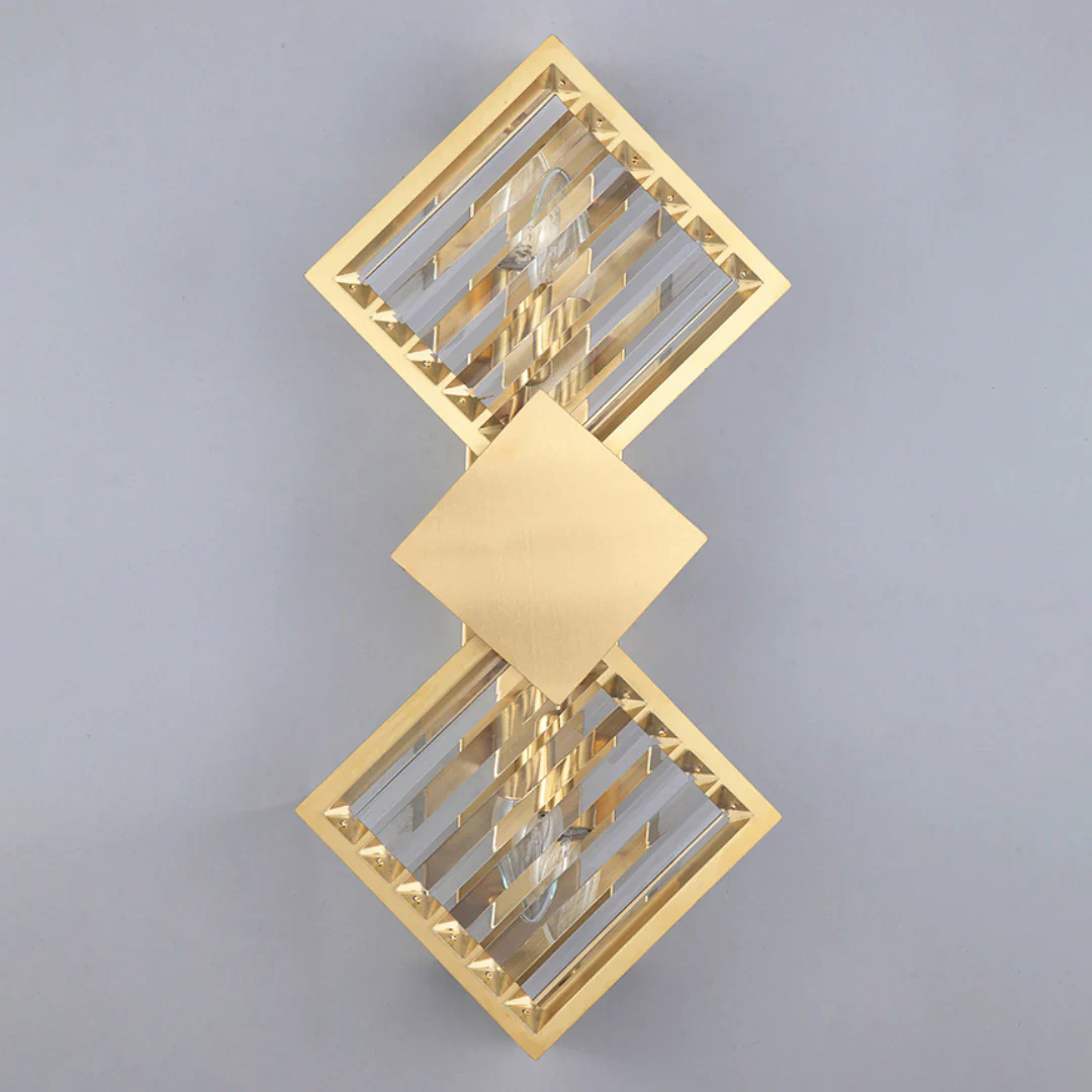 Rhombus Gold Crystal Wall Light - Image 20