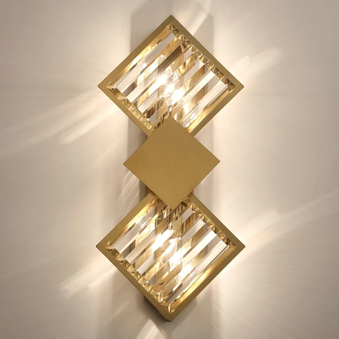 Rhombus Gold Crystal Wall Light - Image 6