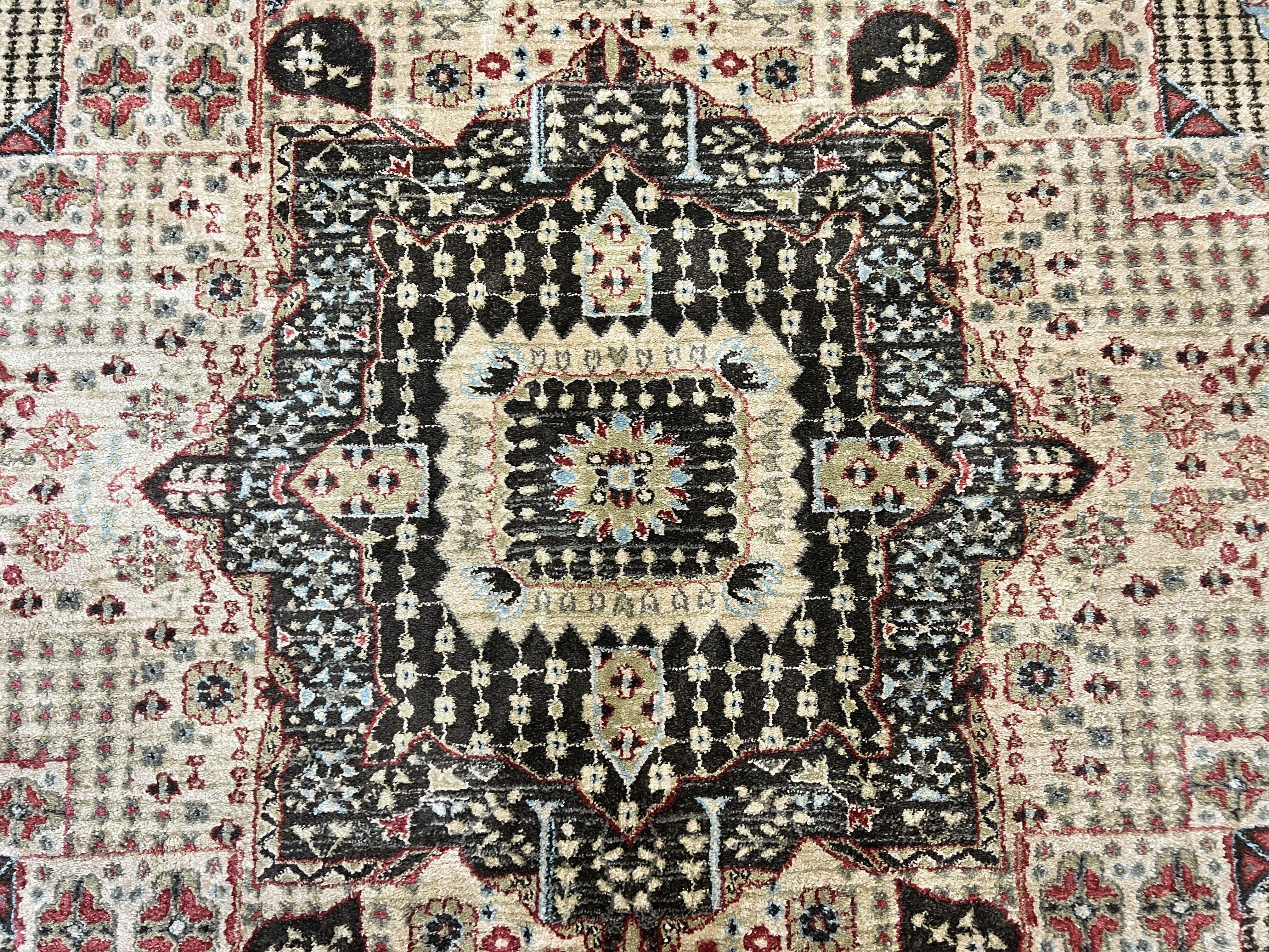 Room Sized Oriental Rug 10x11, Power Loomed Carpet, Tan Brown, Unique Loom - Image 4