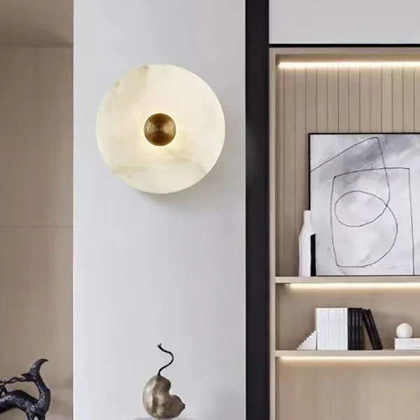 Round Alabaster Wall Lamp - Image 8
