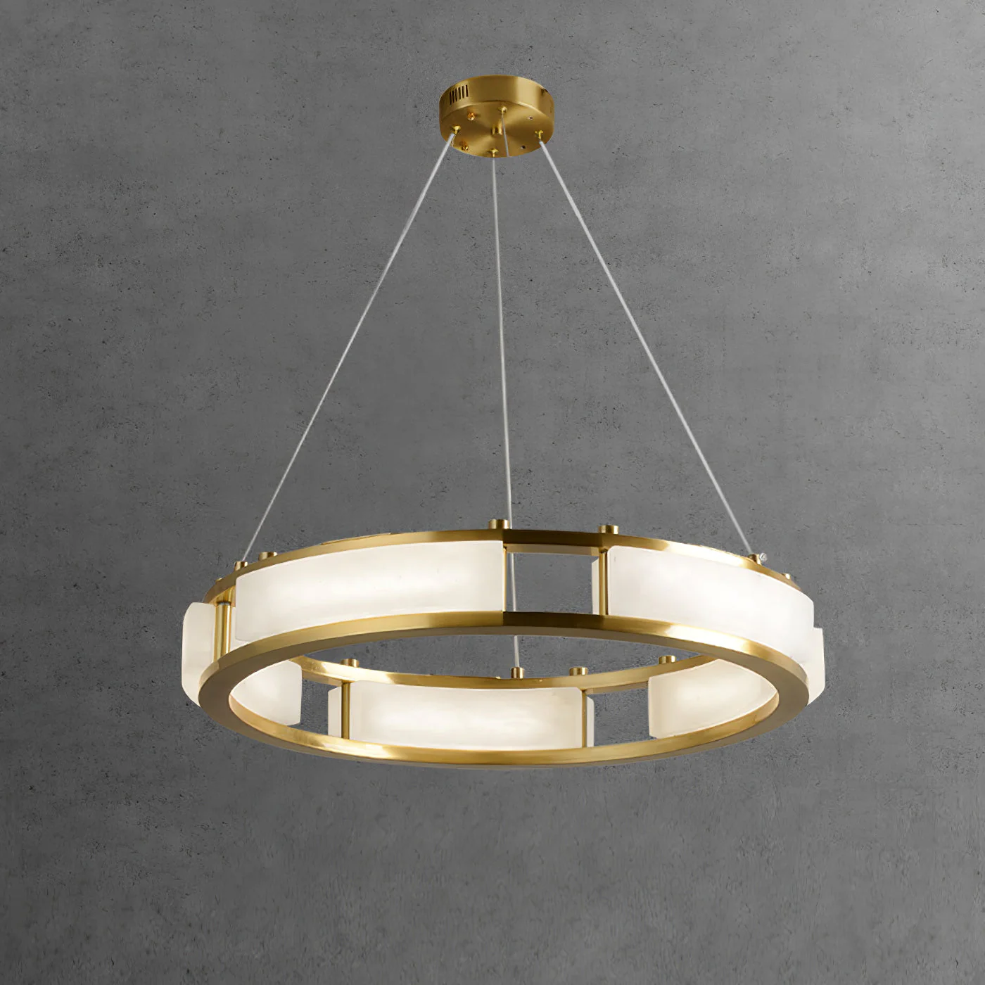 Round Qatar Alabaster Chandelier - Image 8