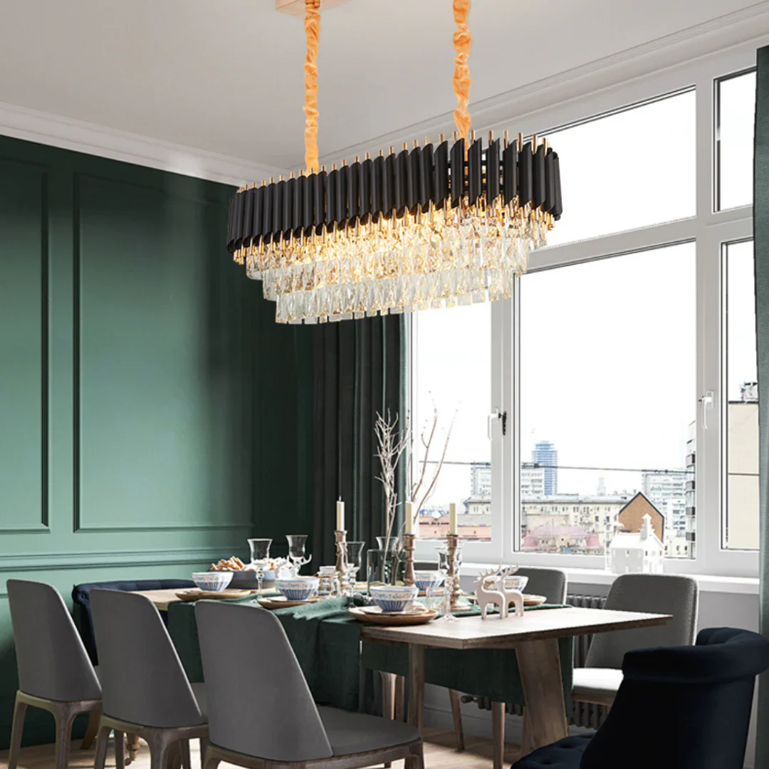 Round Raindrop Crystal Chandelier - Image 8