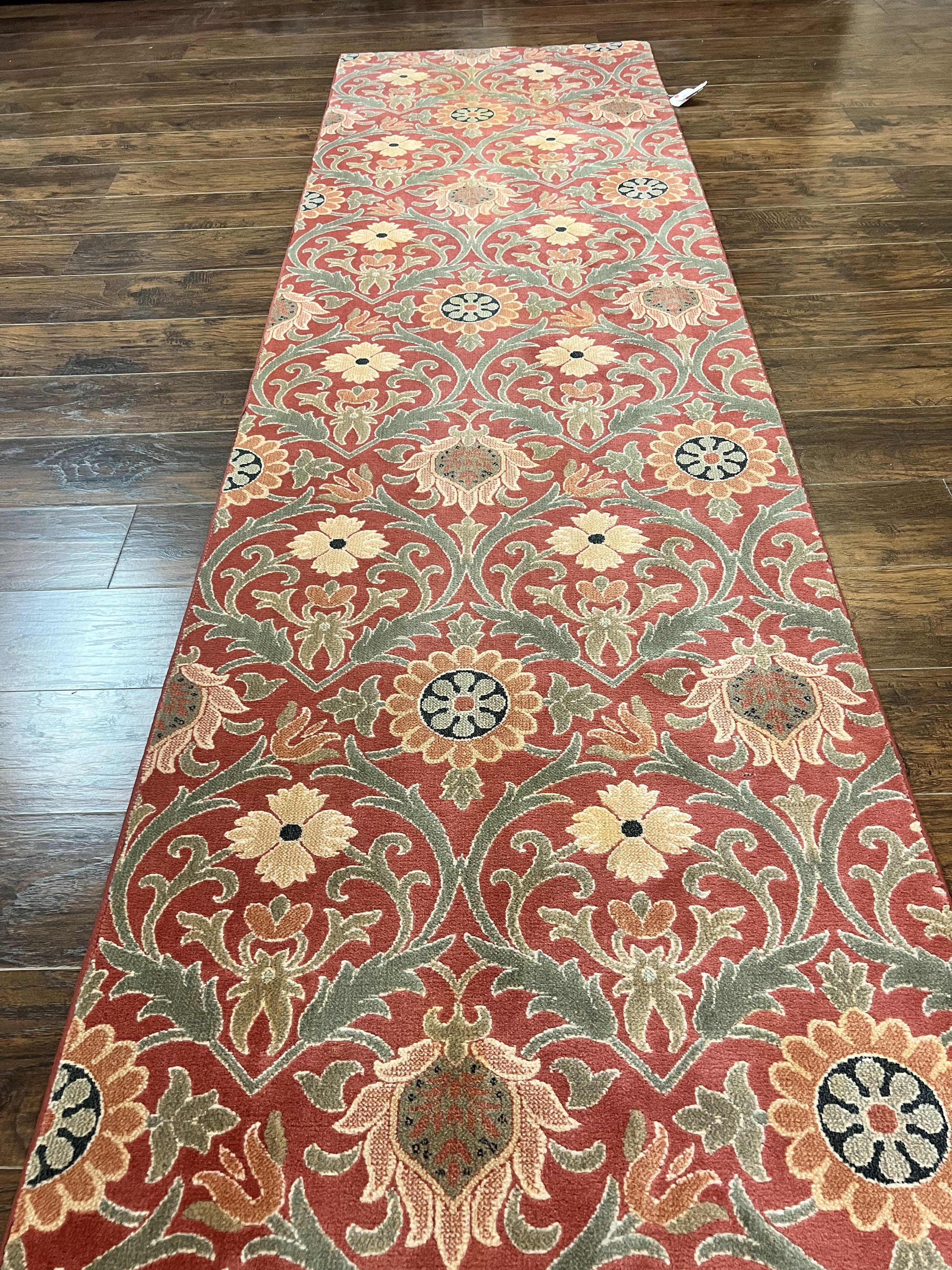 Runner Rug 3 x 14.7, Long Hallway Rug, Wool, Power Loomed, Contemporary, Floral - Image 9