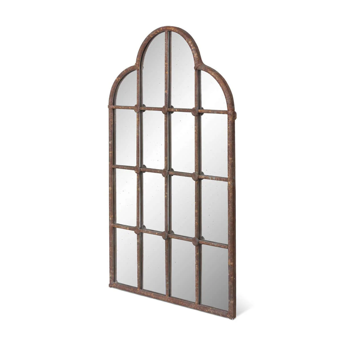 Rustic Farmhouse Iron Windowpane Mirror - Image 4