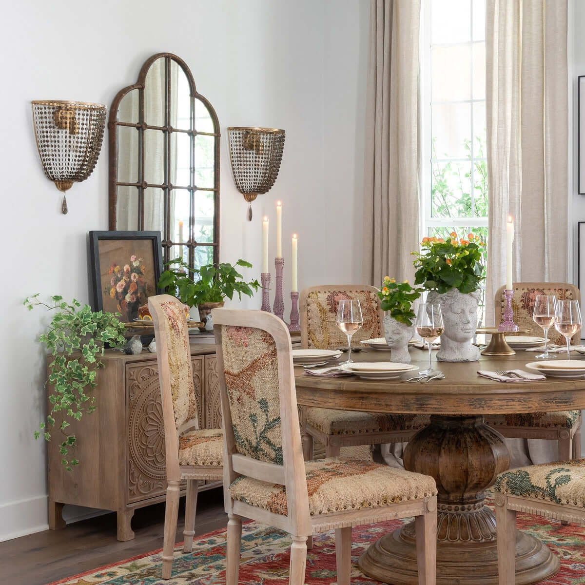 Rustic Farmhouse Iron Windowpane Mirror - Image 7