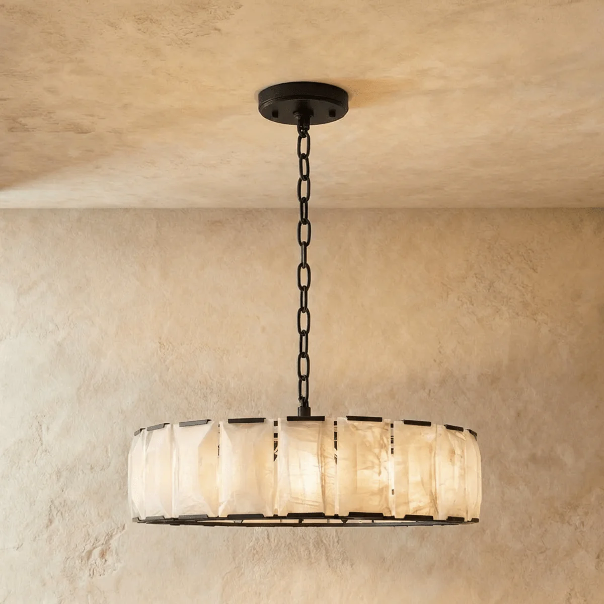 Sakhra Round Alabaster Chandelier - Image 4