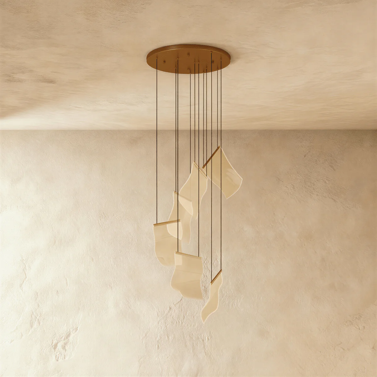 Sheets Chandelier (Round Ceiling Mount) - Image 2