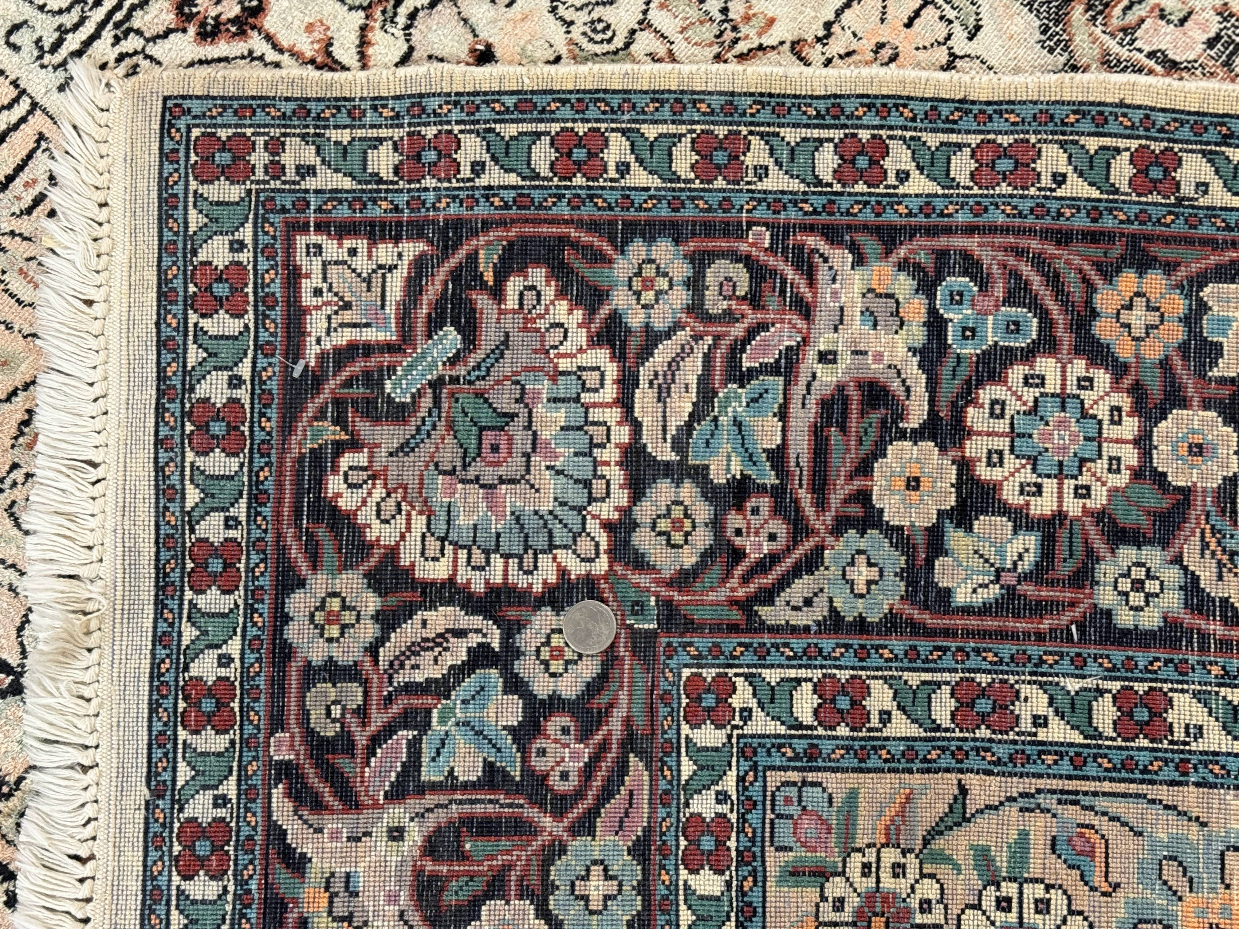Silk Indian Kashmiri Rug 6x9 - Image 11