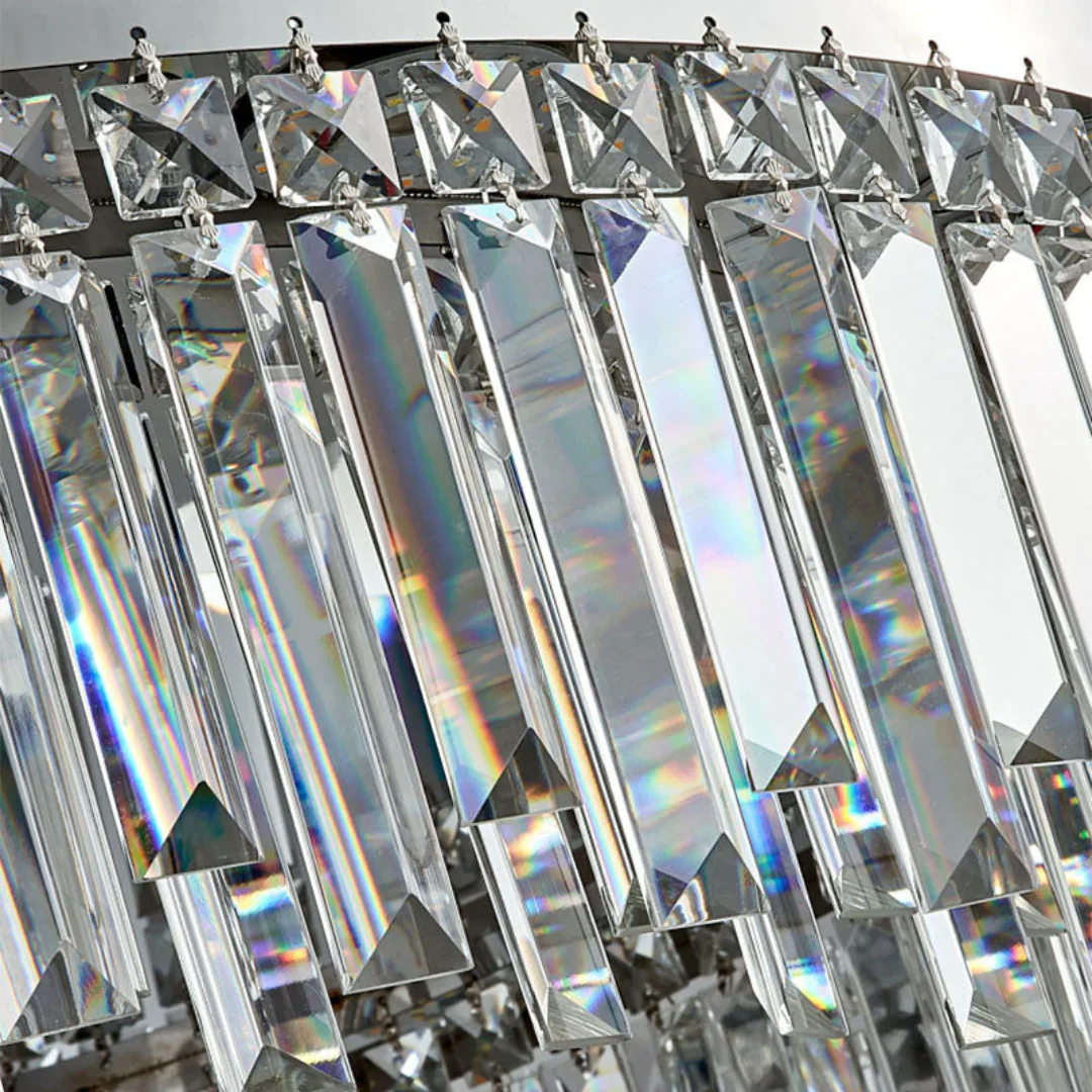 Silver Round Crystal Ceiling Lamp - Image 17