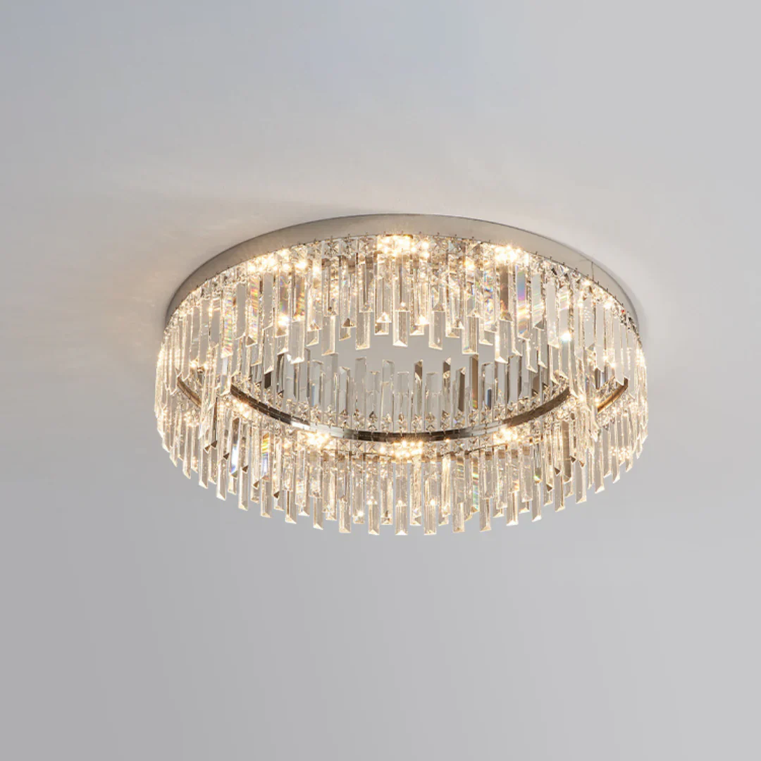 Silver Round Crystal Ceiling Lamp - Image 19