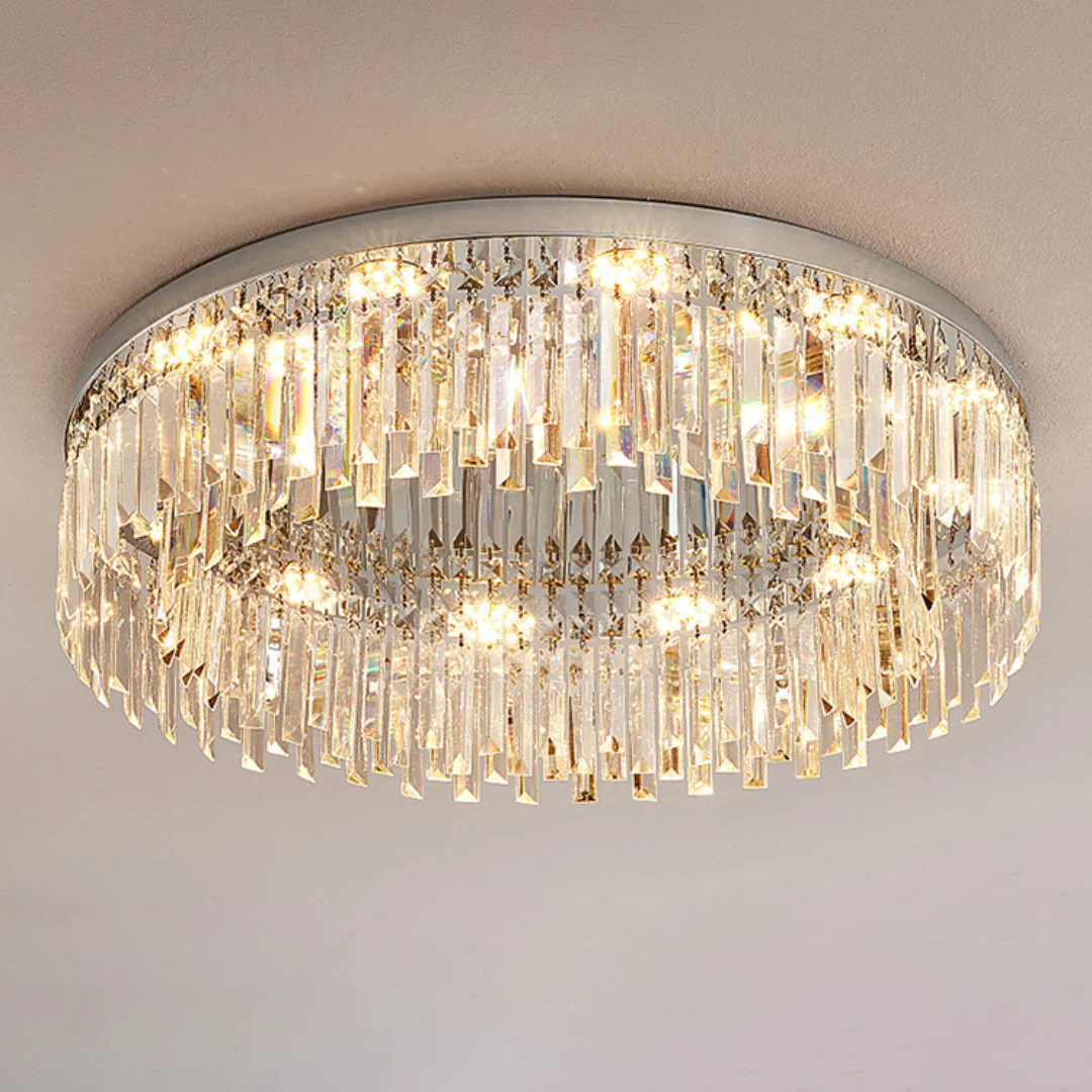 Silver Round Crystal Ceiling Lamp - Image 22