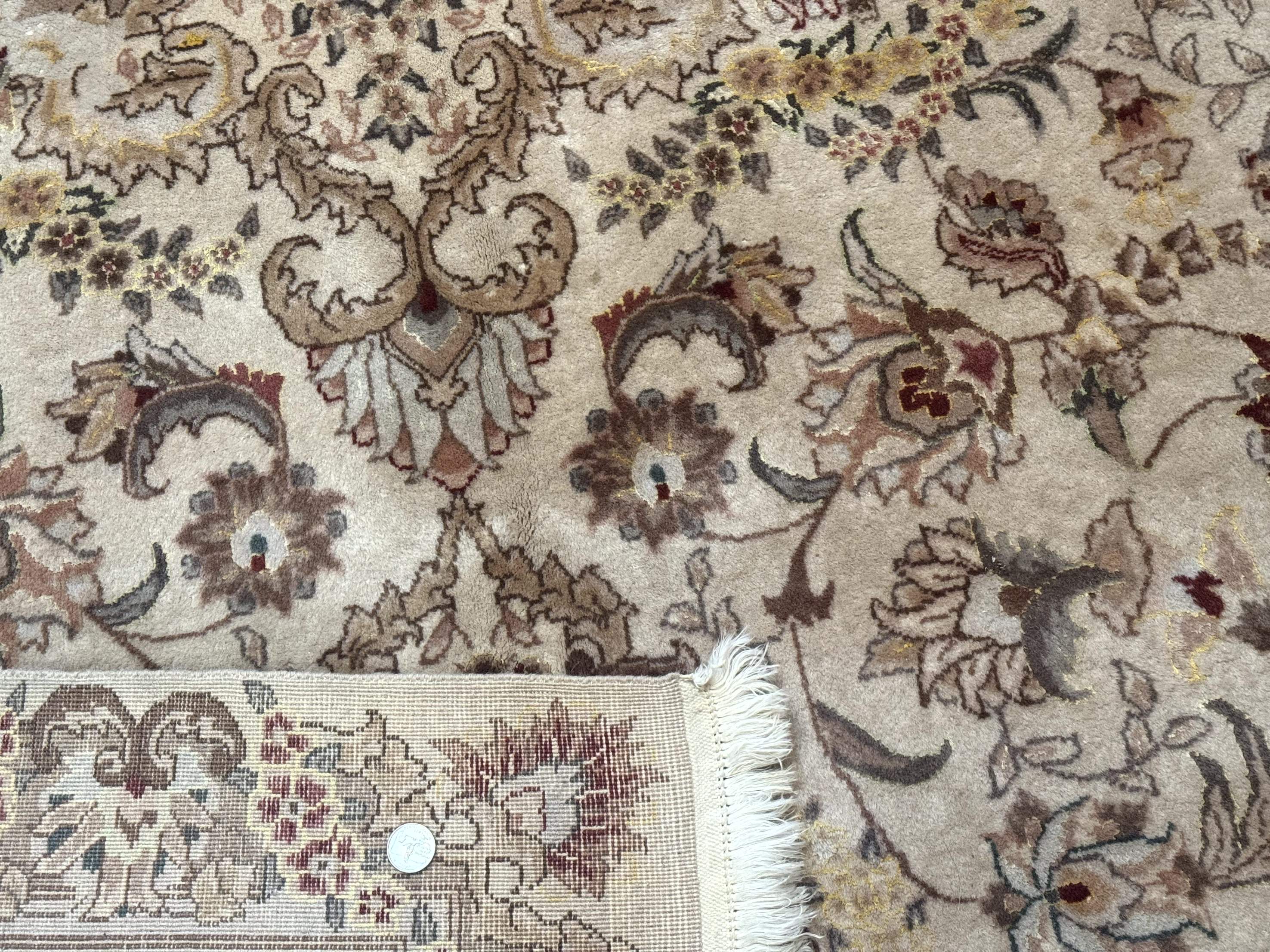 Sino Persian Rug 8x12, Wool & Silk, Traditional Elegant Carpet, Fine 200 KPSI - Image 10