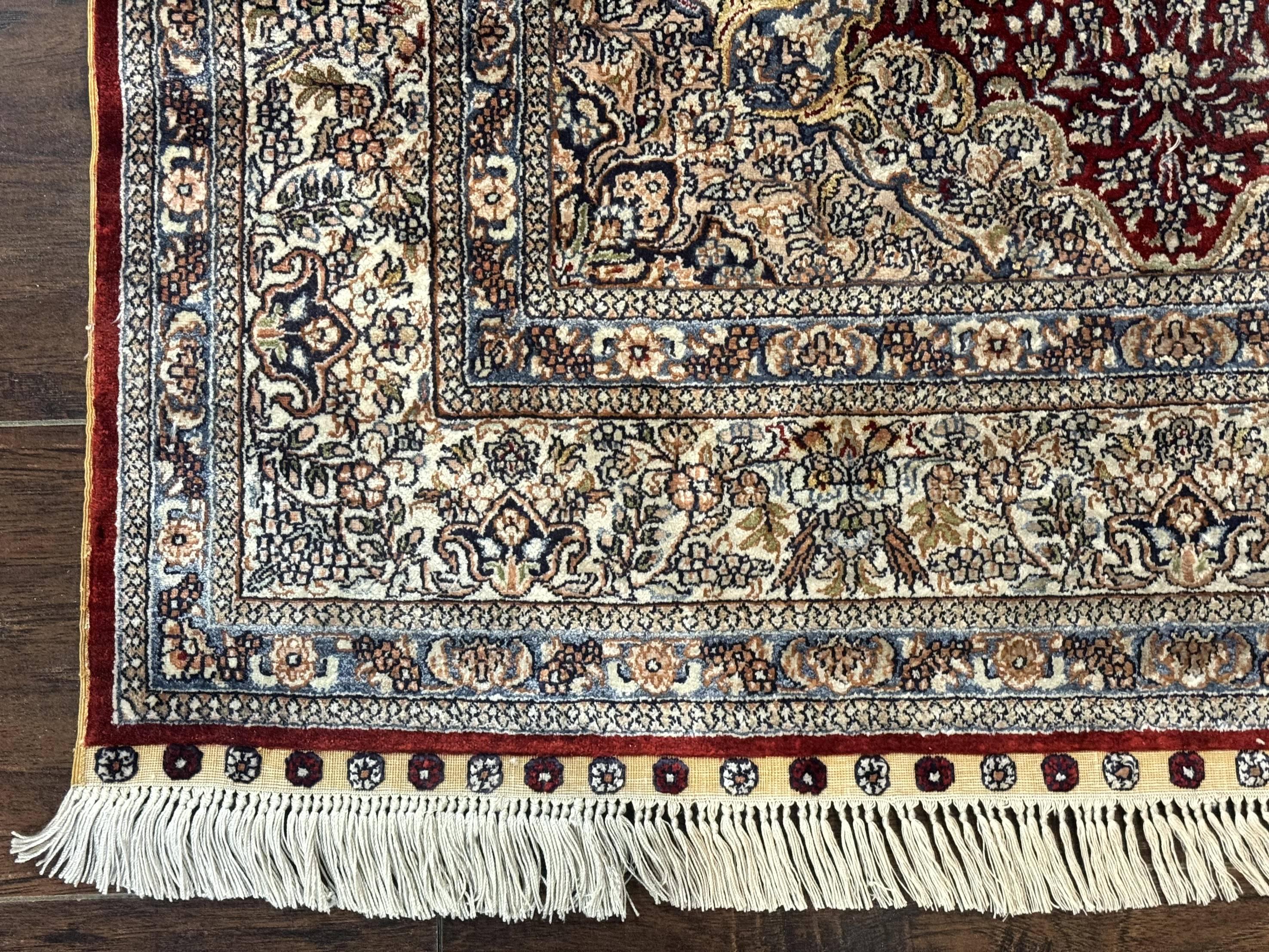 Sino Persian Silk Rug 3x5, Super Fine 440 KPSI, Floral Medallion, Handmade - Image 8