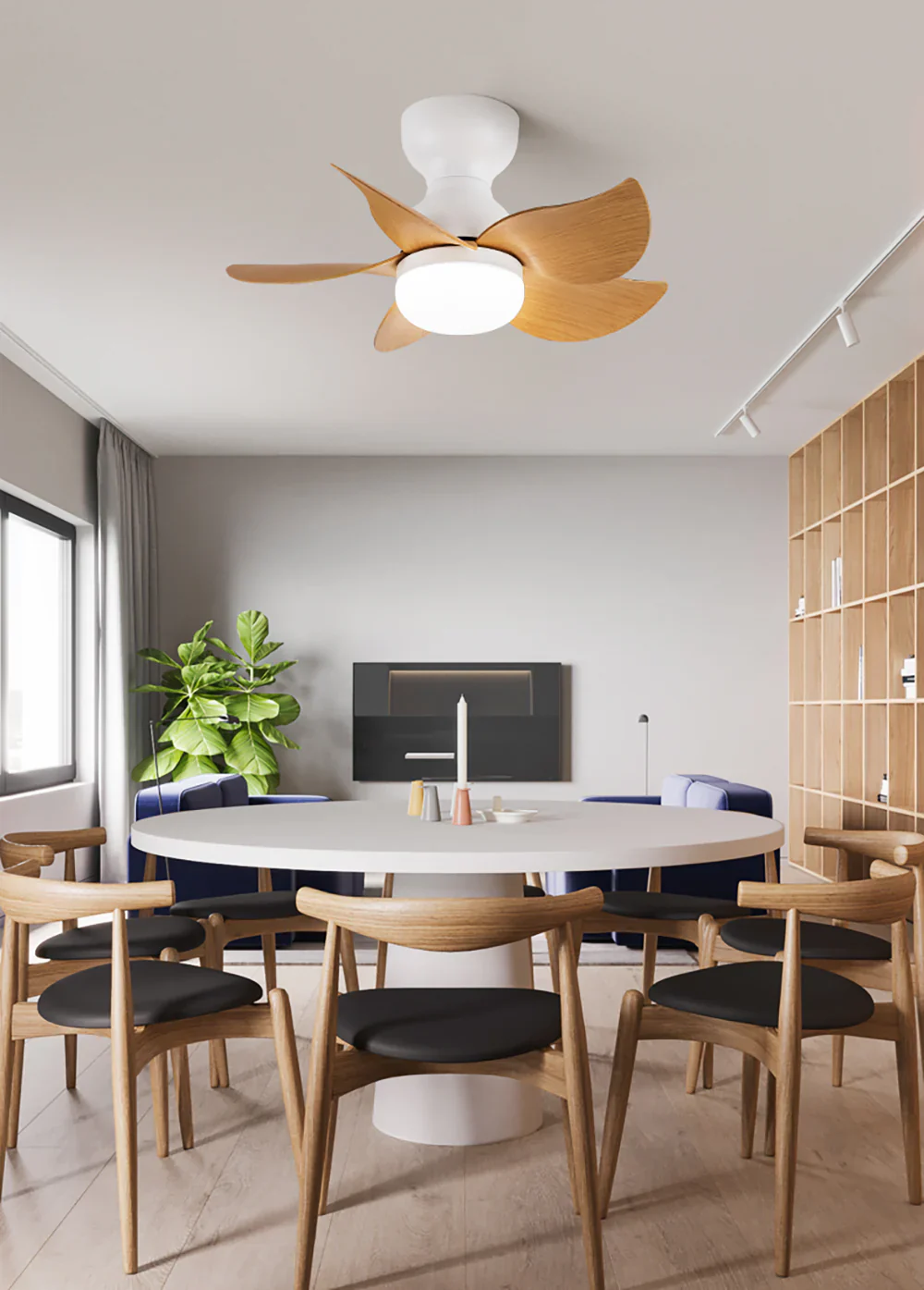 Small 5 Blades Ceiling Fan Lamp - Image 13