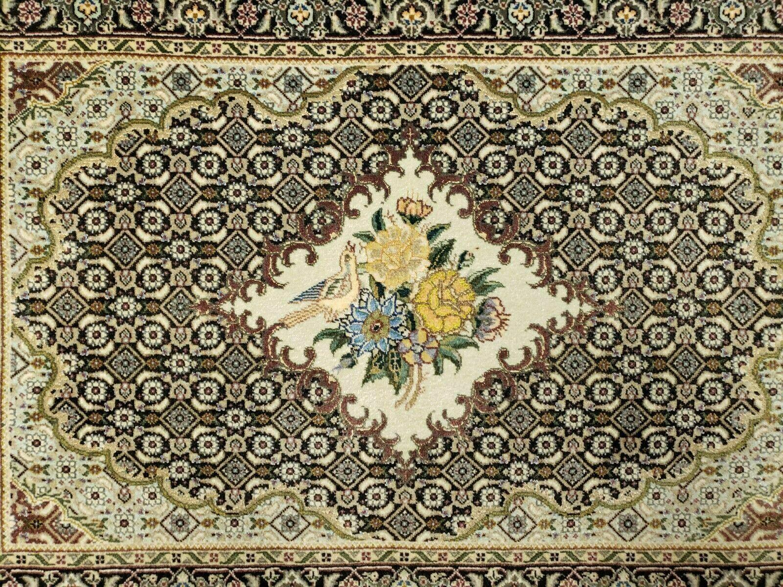 Small Persian Rug 2.4 x 3, Birds and Flowers, Finely Hand Knotted - Image 9