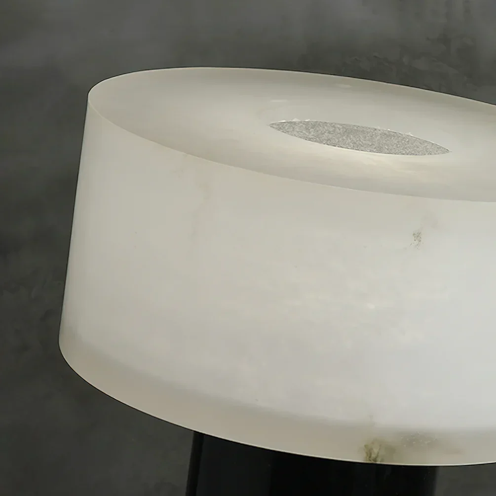 Small Solid Alabaster Table Lamp - Image 14