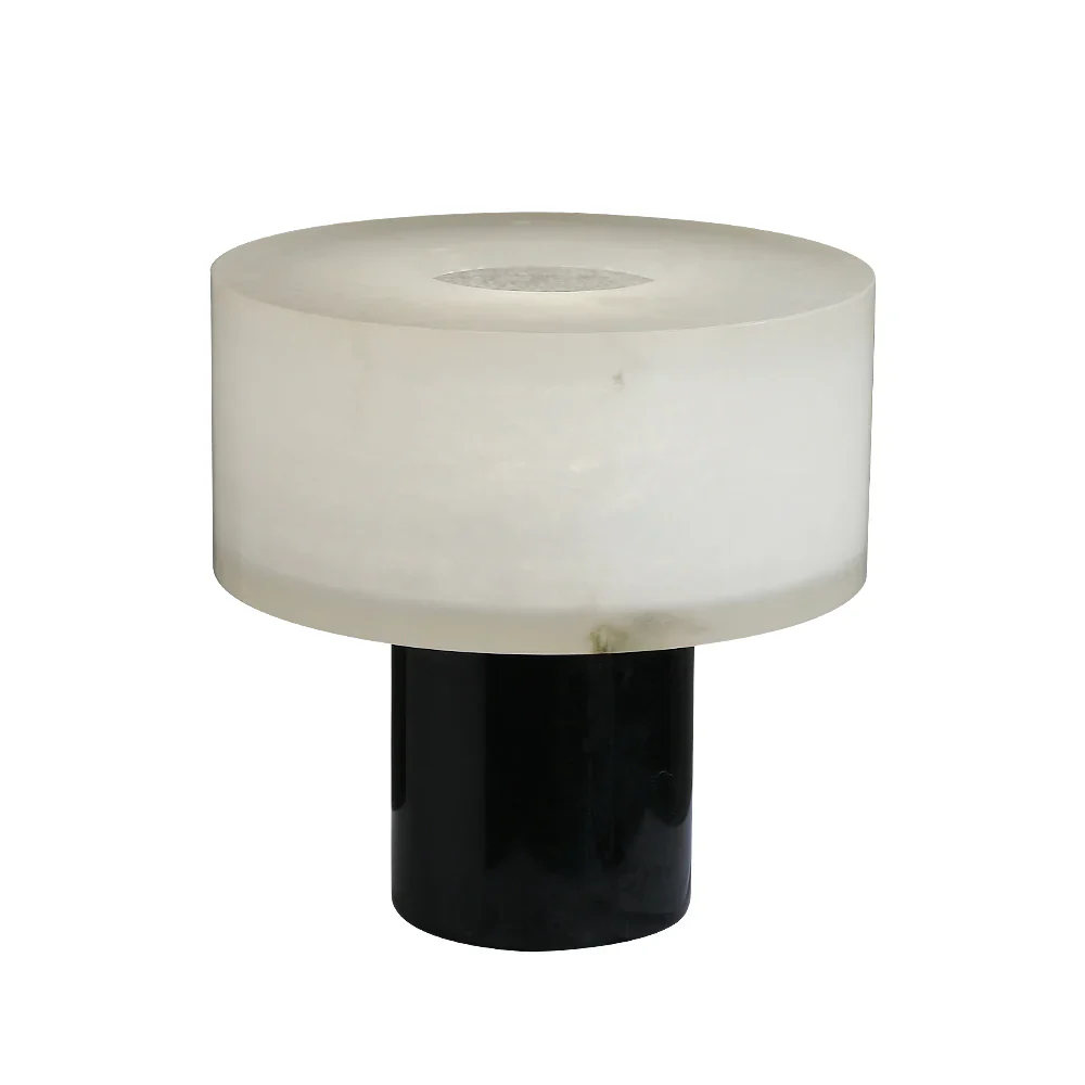 Small Solid Alabaster Table Lamp - Image 16