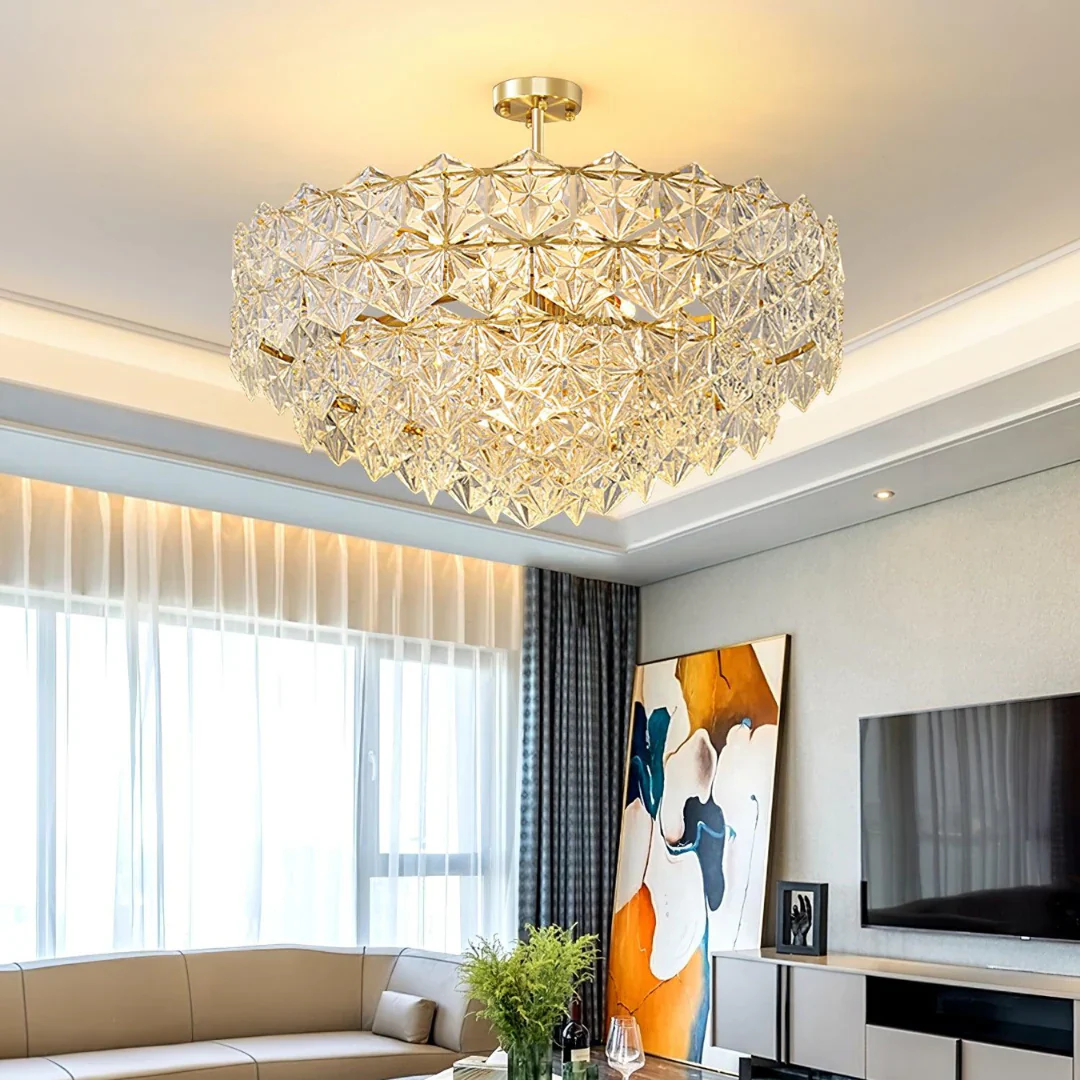 Snowflake Diamond Glass Chandelier - Image 3
