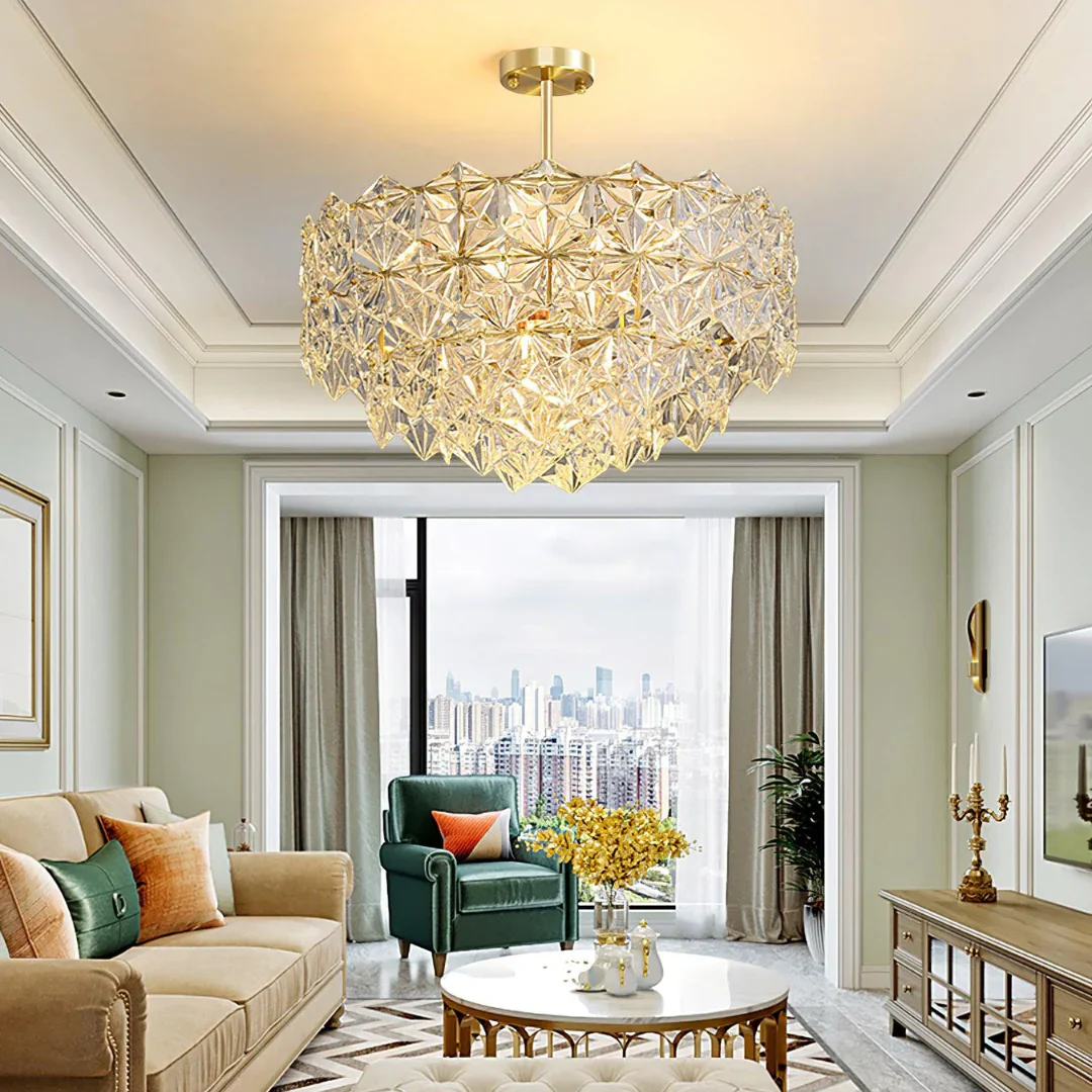 Snowflake Diamond Glass Chandelier - Image 5