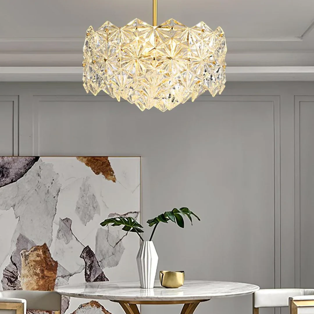 Snowflake Diamond Glass Chandelier - Image 7