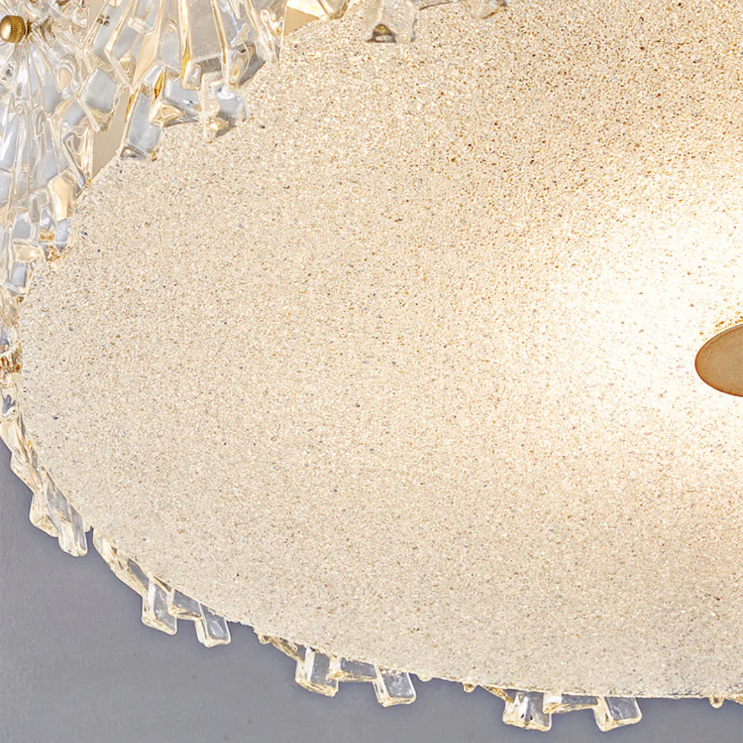 Snowflake Round Glass Ceiling Lamp - Image 13