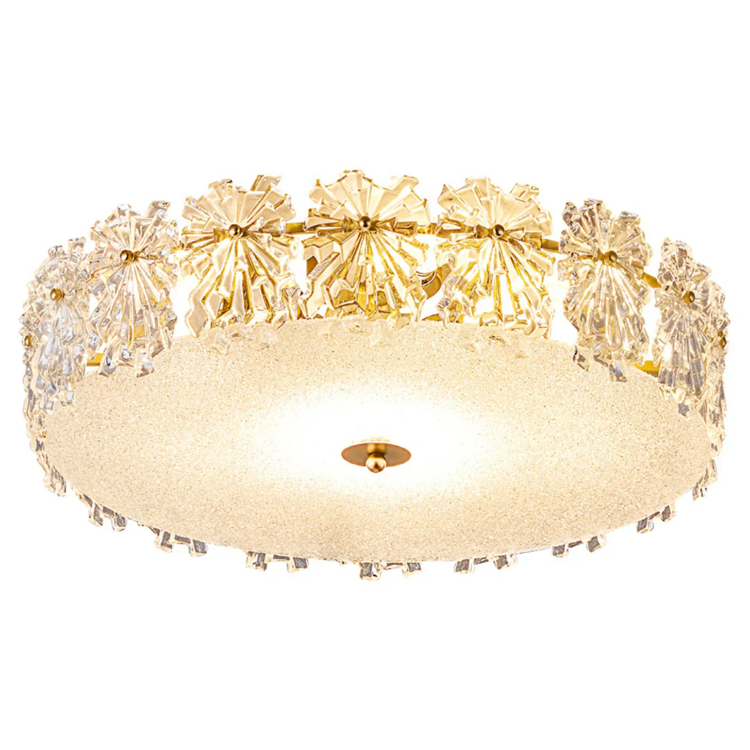 Snowflake Round Glass Ceiling Lamp - Image 18