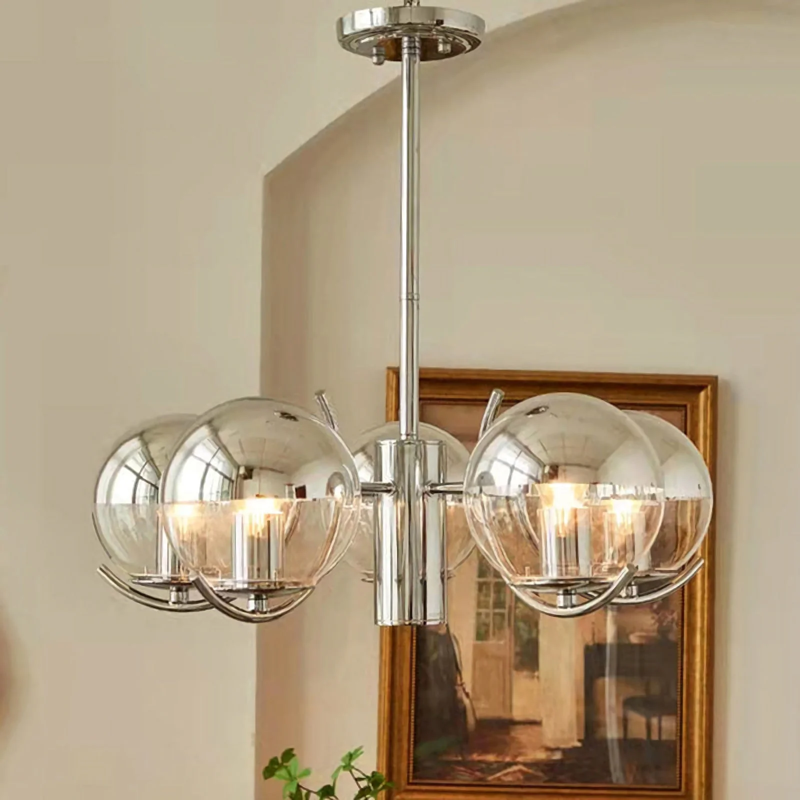 Space Ball Glass Chandelier - Image 9