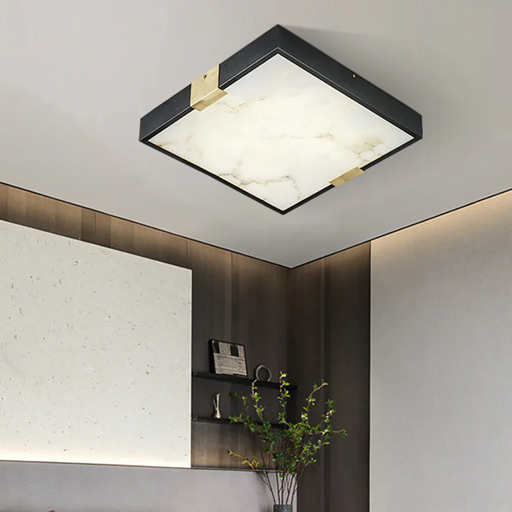 Square Lucien Alabaster Ceiling Light - Image 2