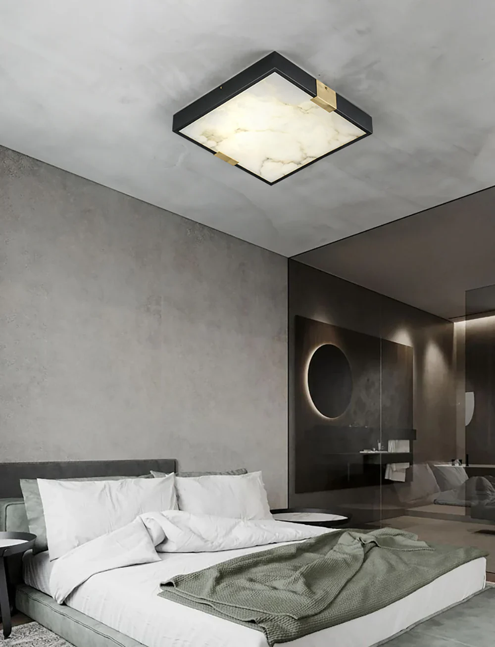 Square Lucien Alabaster Ceiling Light - Image 3