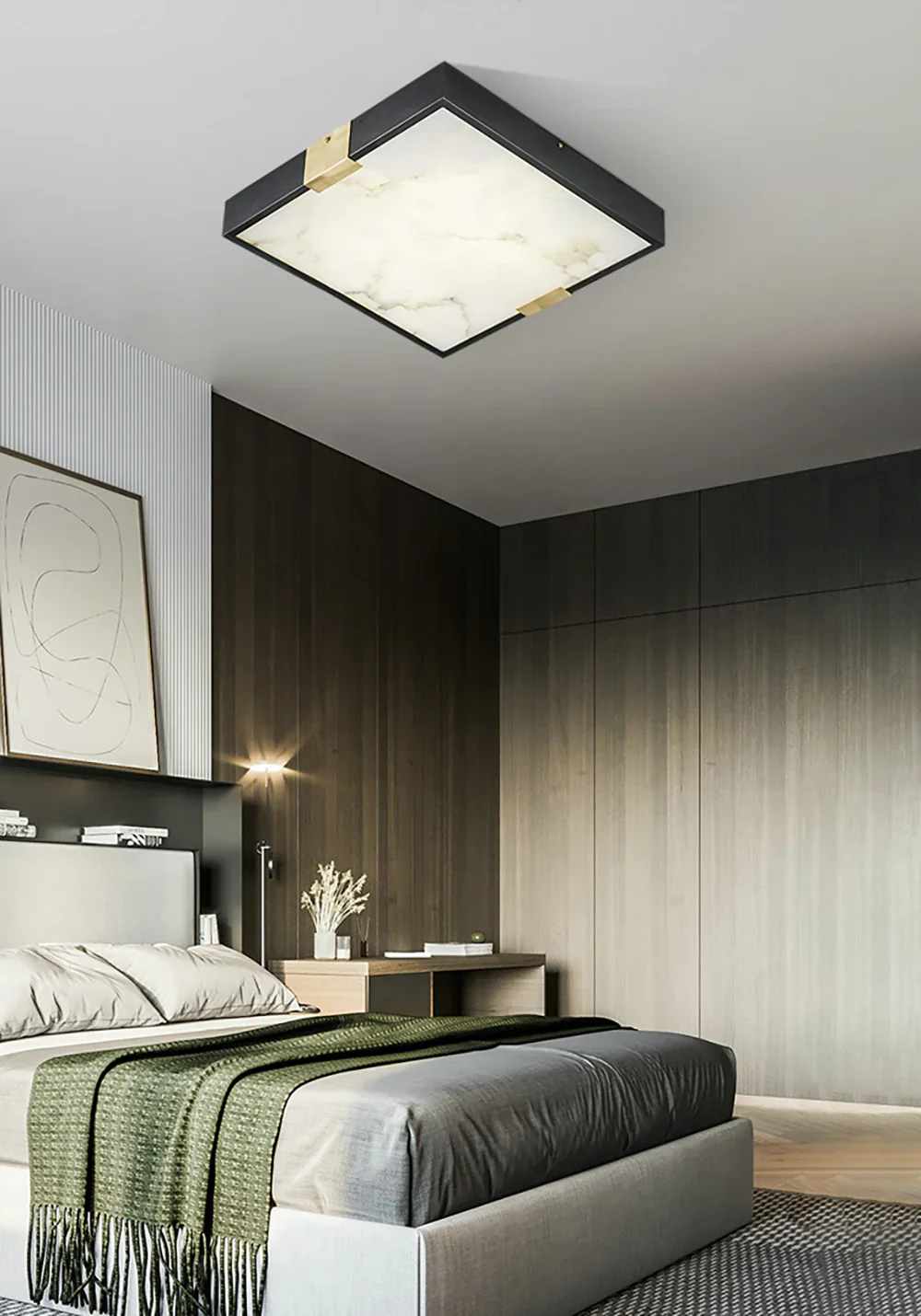 Square Lucien Alabaster Ceiling Light - Image 4