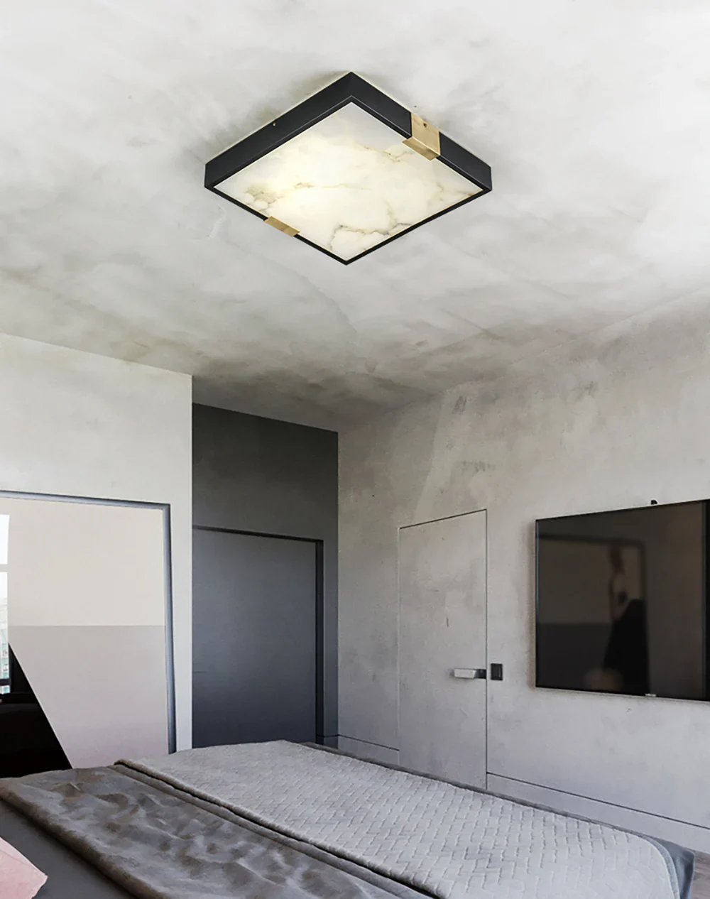 Square Lucien Alabaster Ceiling Light - Image 8