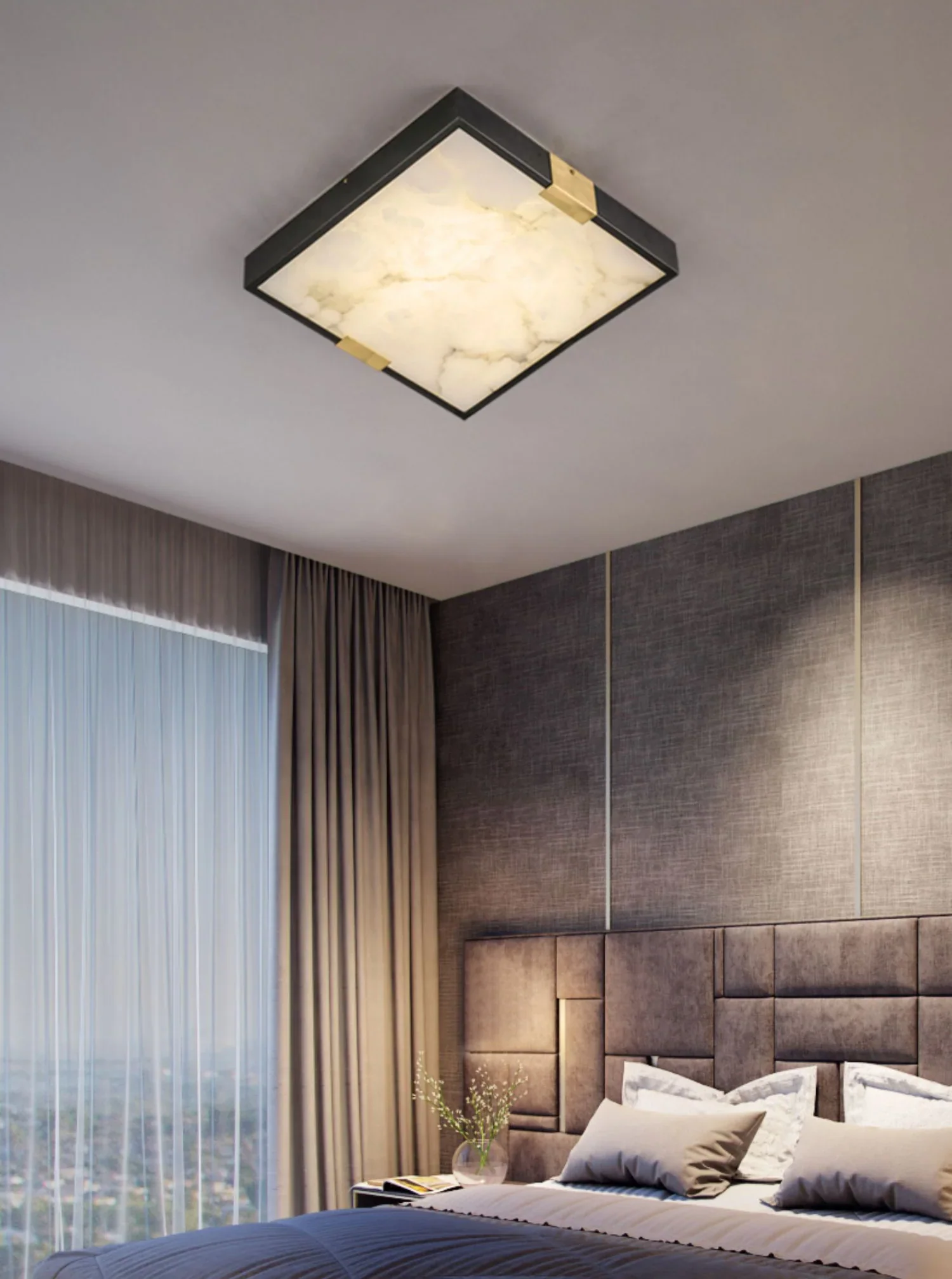 Square Lucien Alabaster Ceiling Light - Image 9