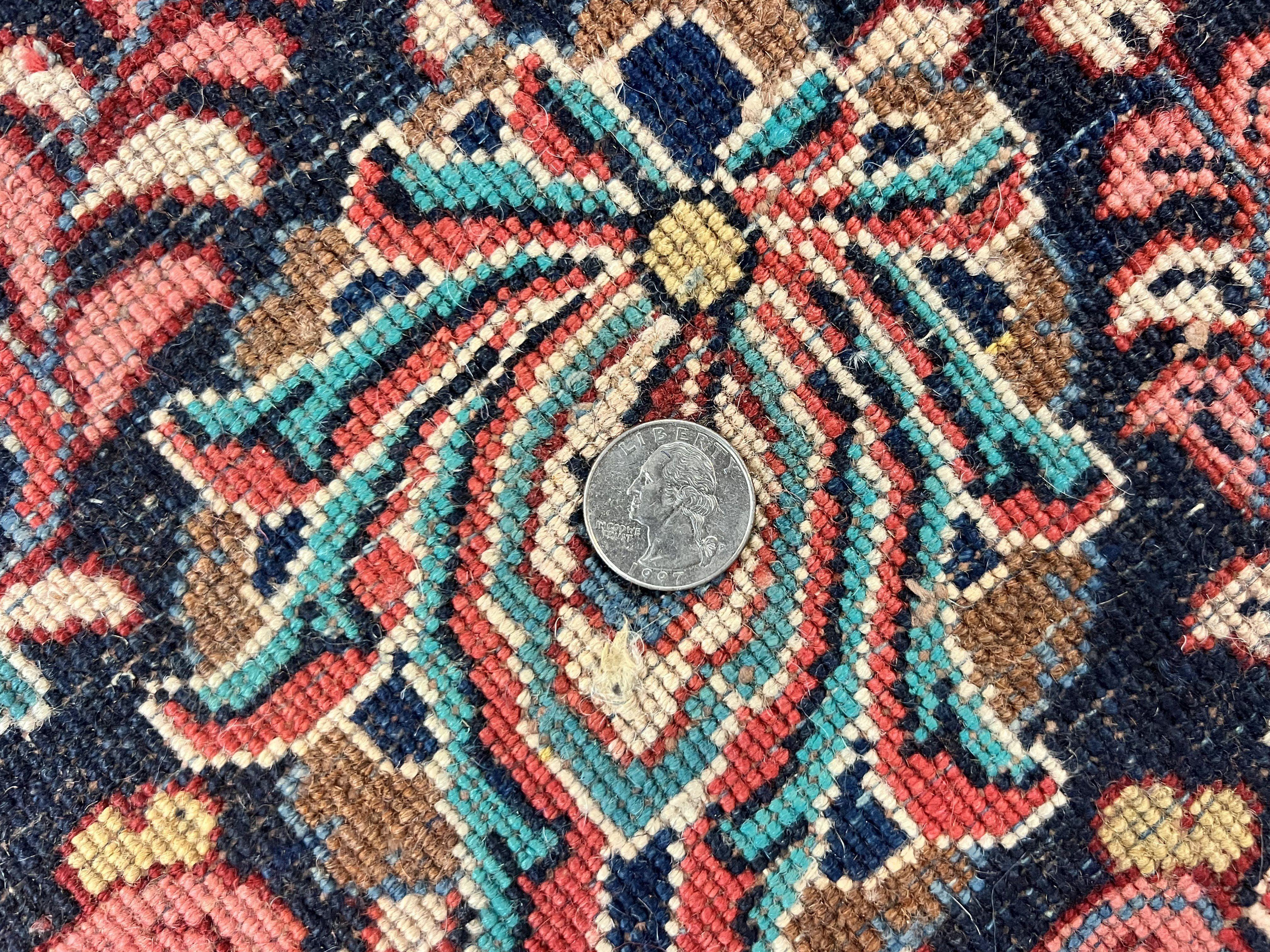 Square Persian Sarouk Rug 11x11 ft, Rare Size, Hand Knotted Wool Floral Allover Red Persian Carpet, Handmade Antique Rug - Image 10