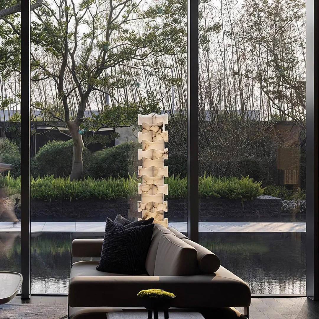 Stacked Alabaster Squares Floor Lamp - Image 24