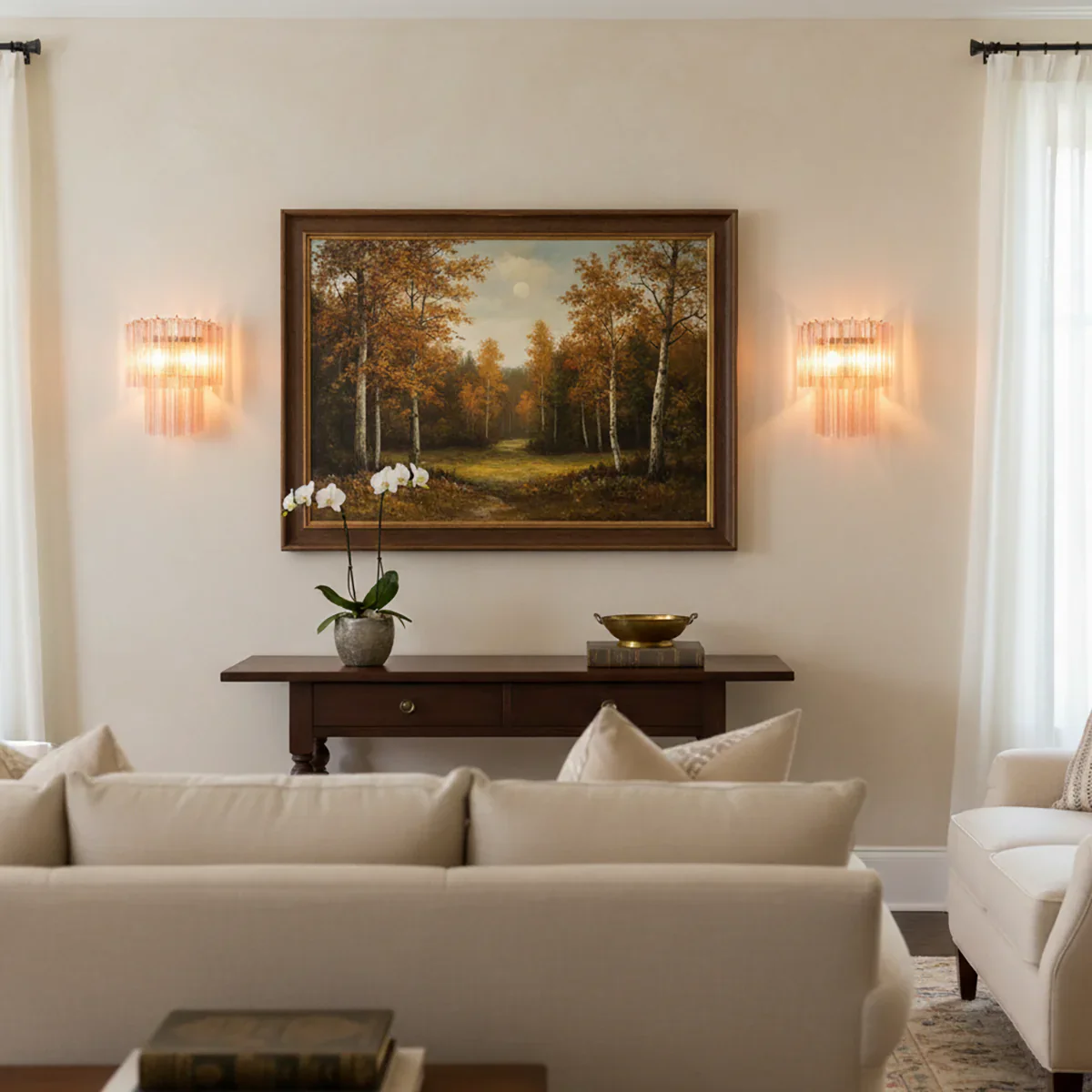 Star Shaped Murano Pink Glass Wall Lamp - Image 15