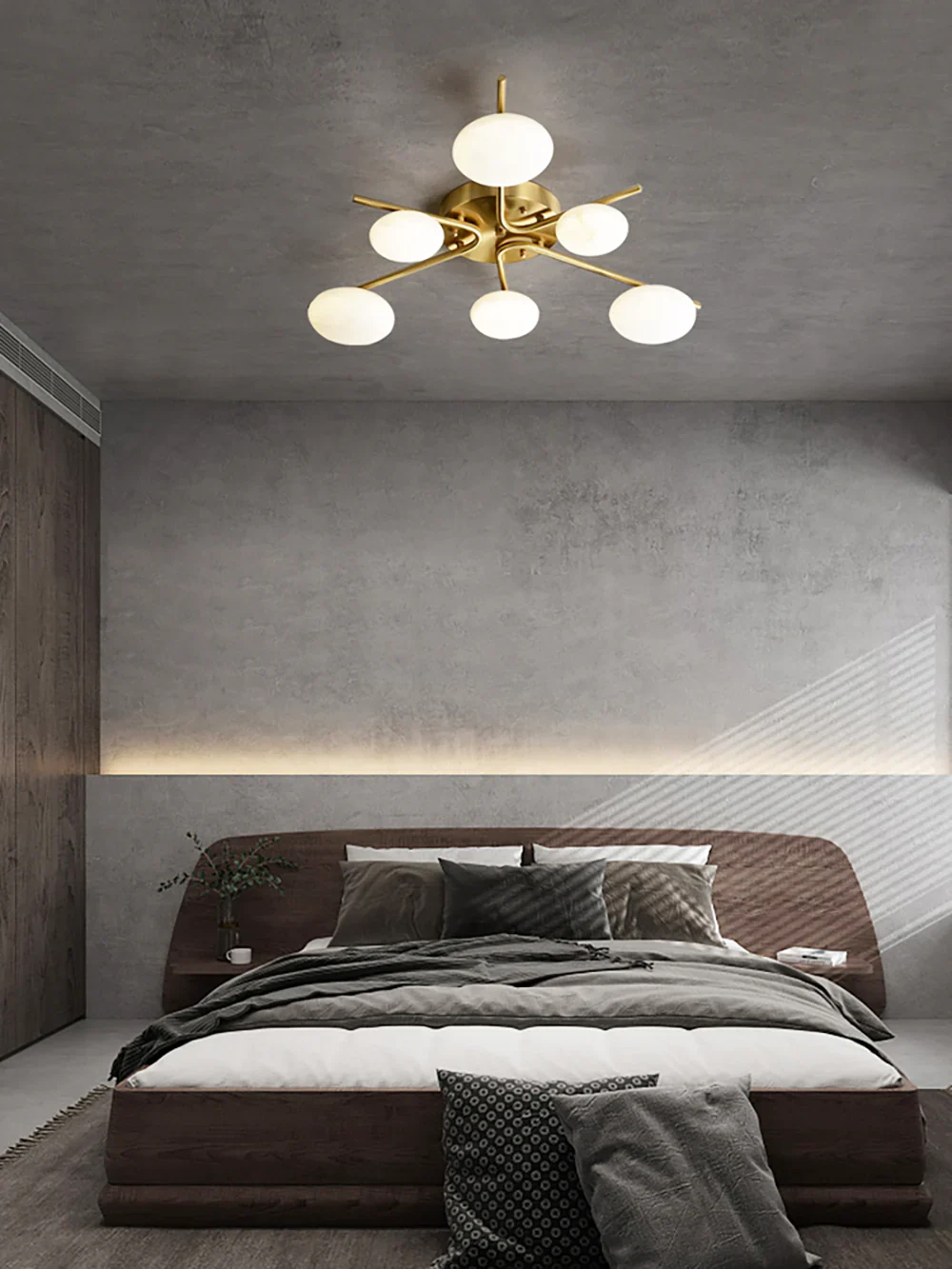 Stylish 6 Heads Alabaster Ceiling Light - Image 3