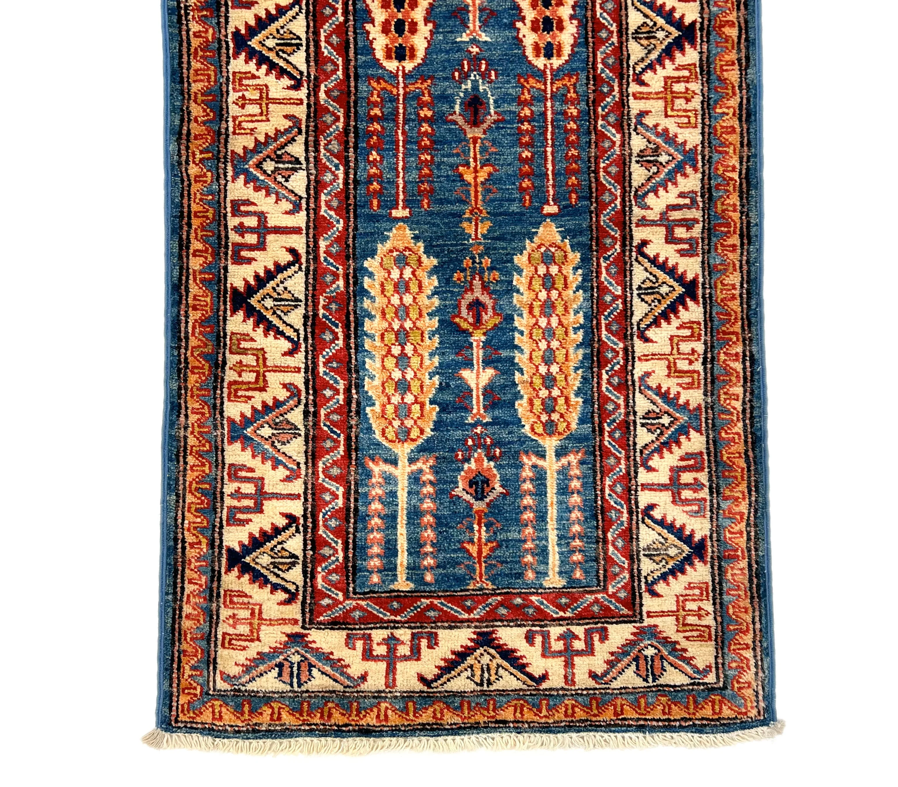 Super Kazak (2x6) blue/ivory - Image 4