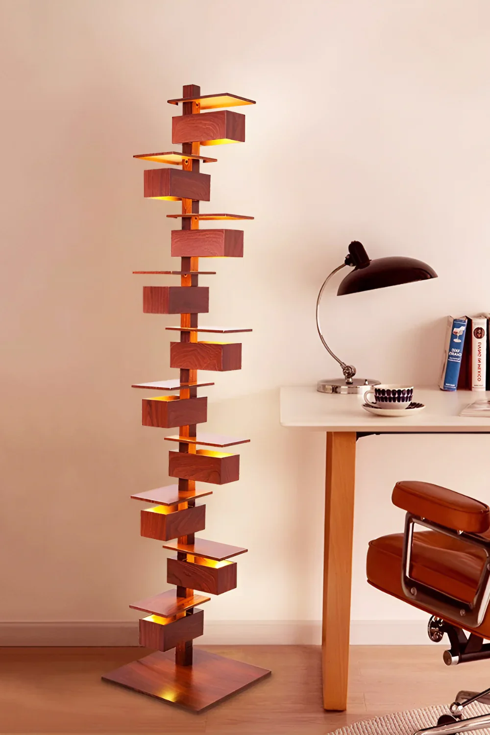 Taliesin Wood Stacked Floor Lamp - Image 11
